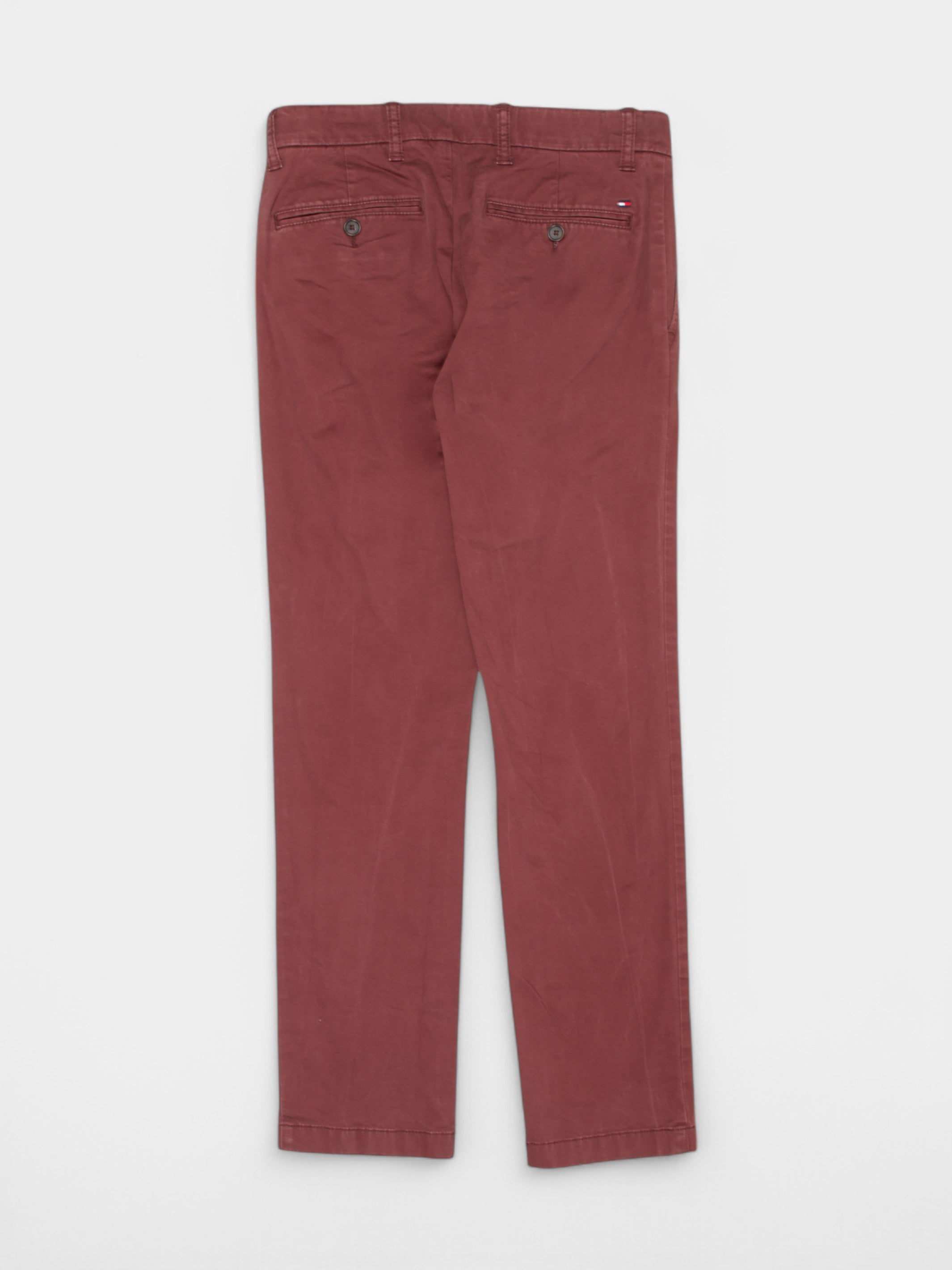 Modern Tommy Hilfiger Red Cotton Chinos - The Thrift