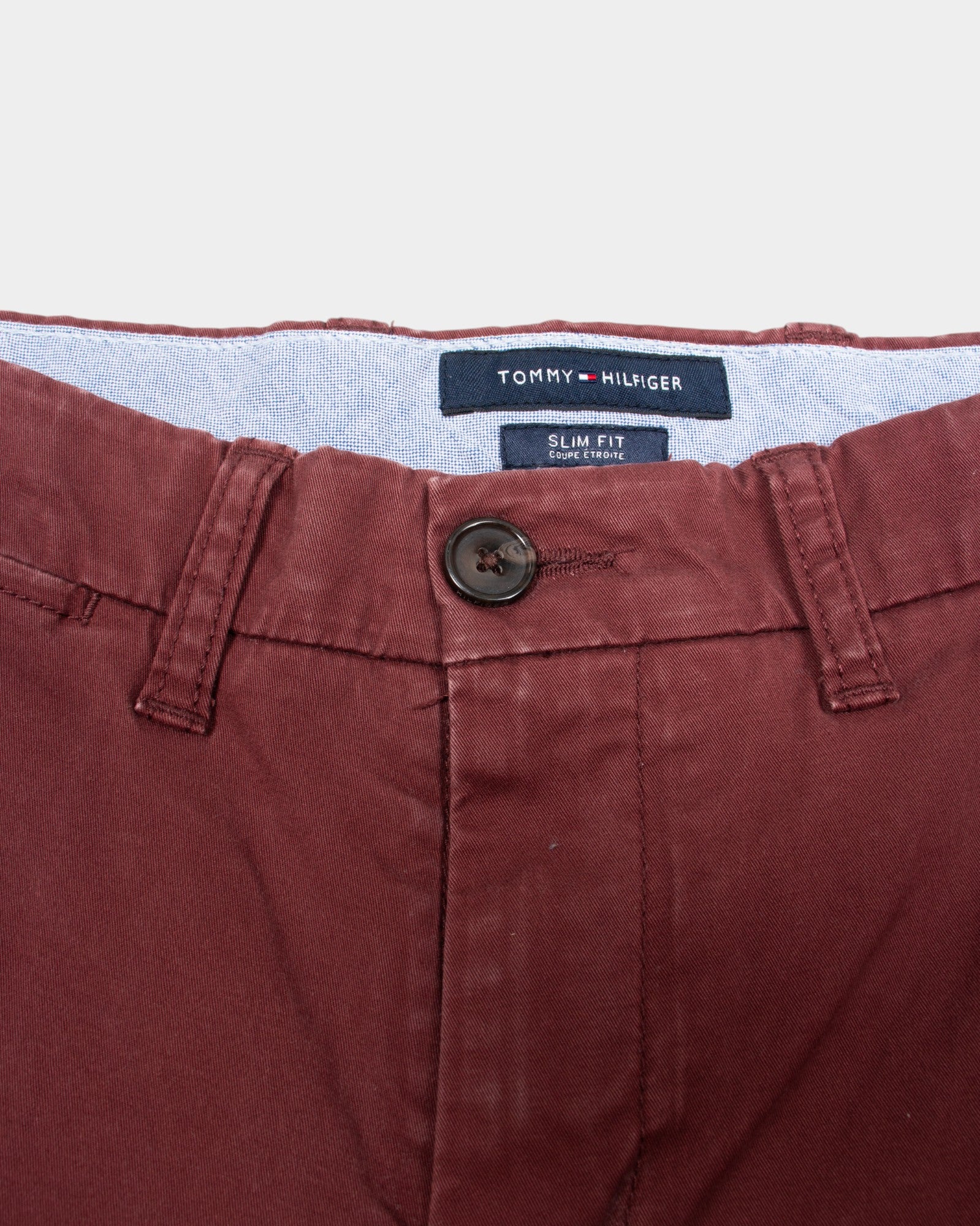 Modern Tommy Hilfiger Red Cotton Chinos - The Thrift
