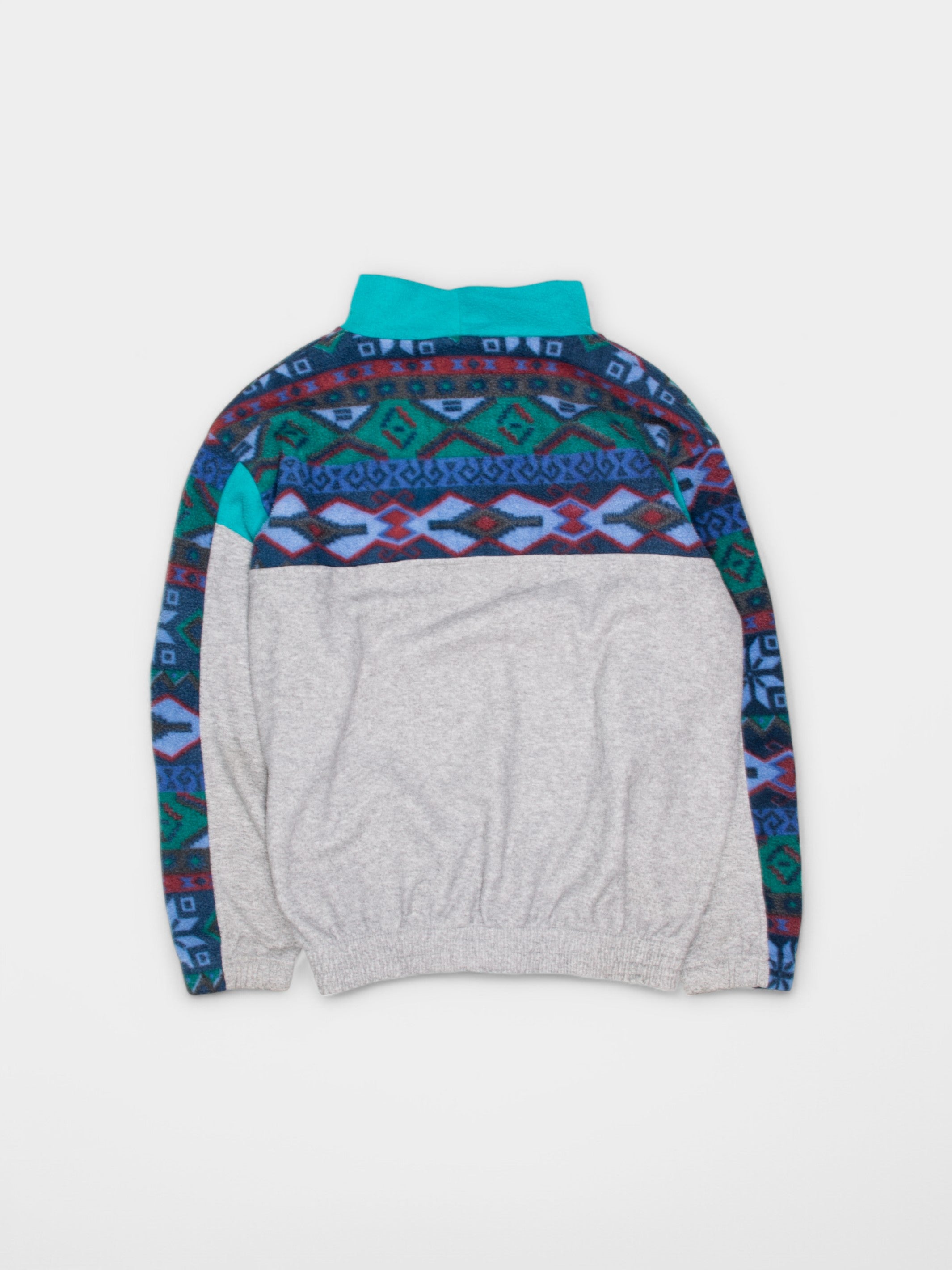 80s Vintage Abstract Fleece Jacket M - The Thrift