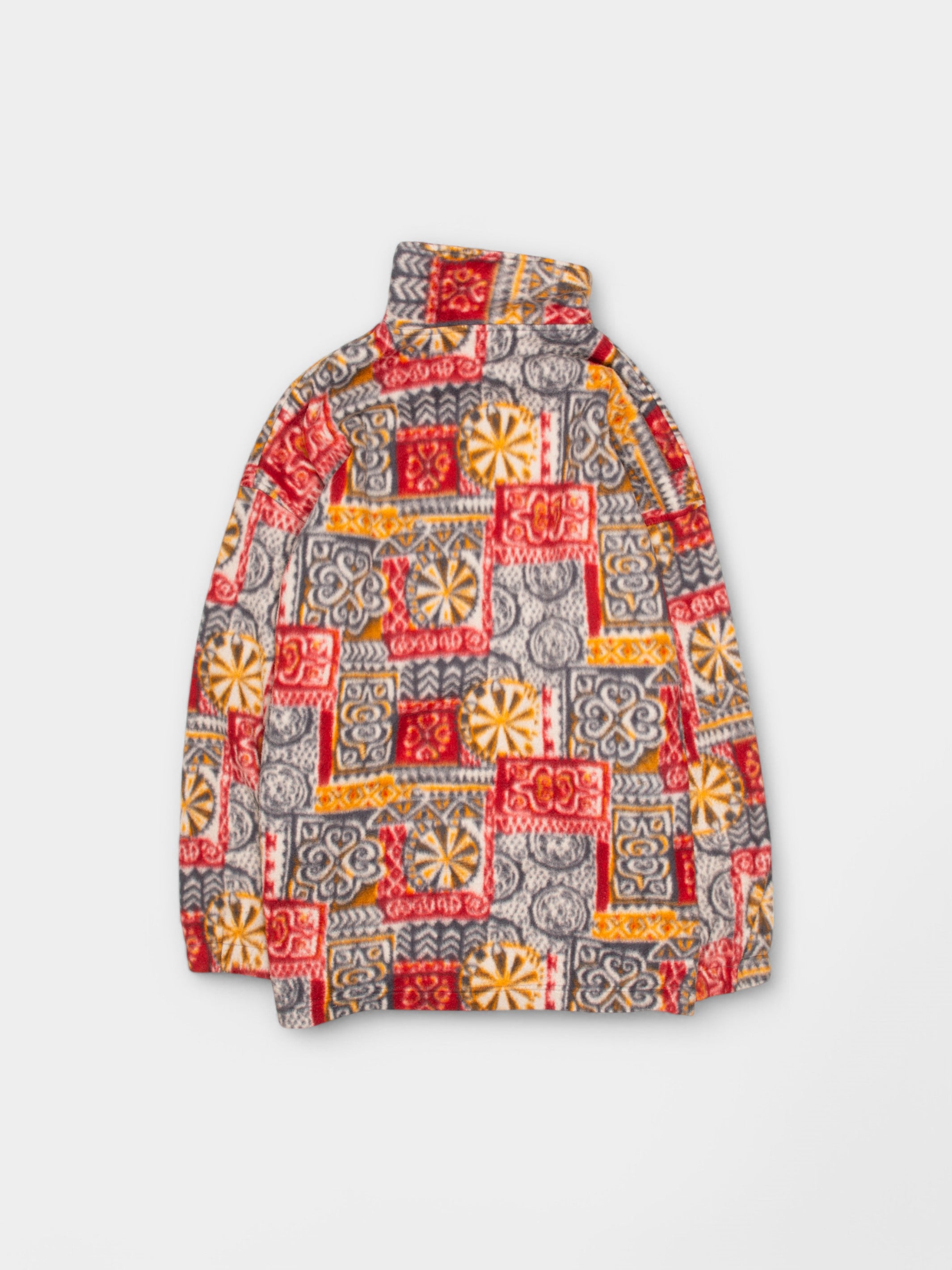 90s Vintage Abstract Fleece Jacket L - The Thrift