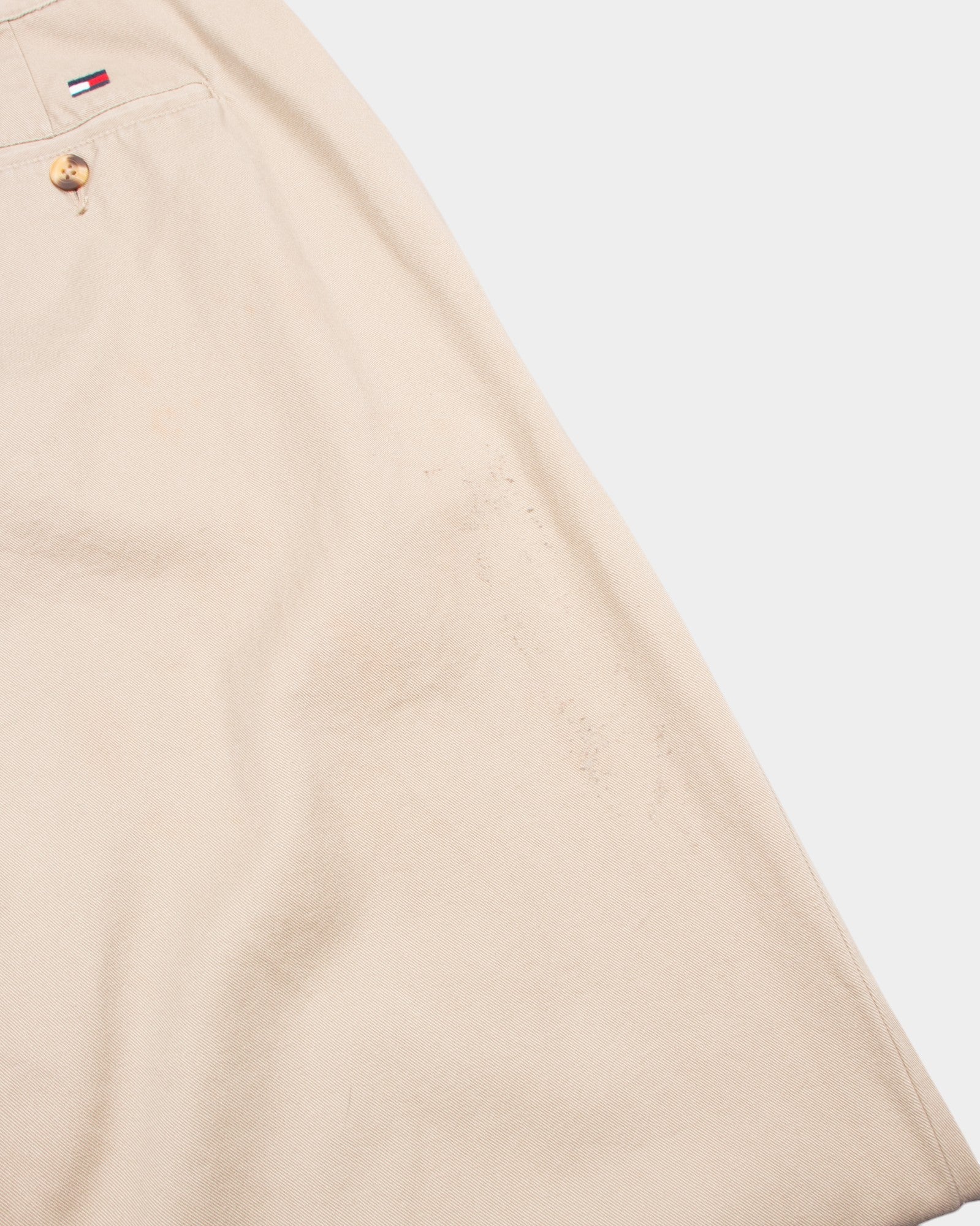 90s Tommy Hilfiger Beige Cotton Chinos - The Thrift