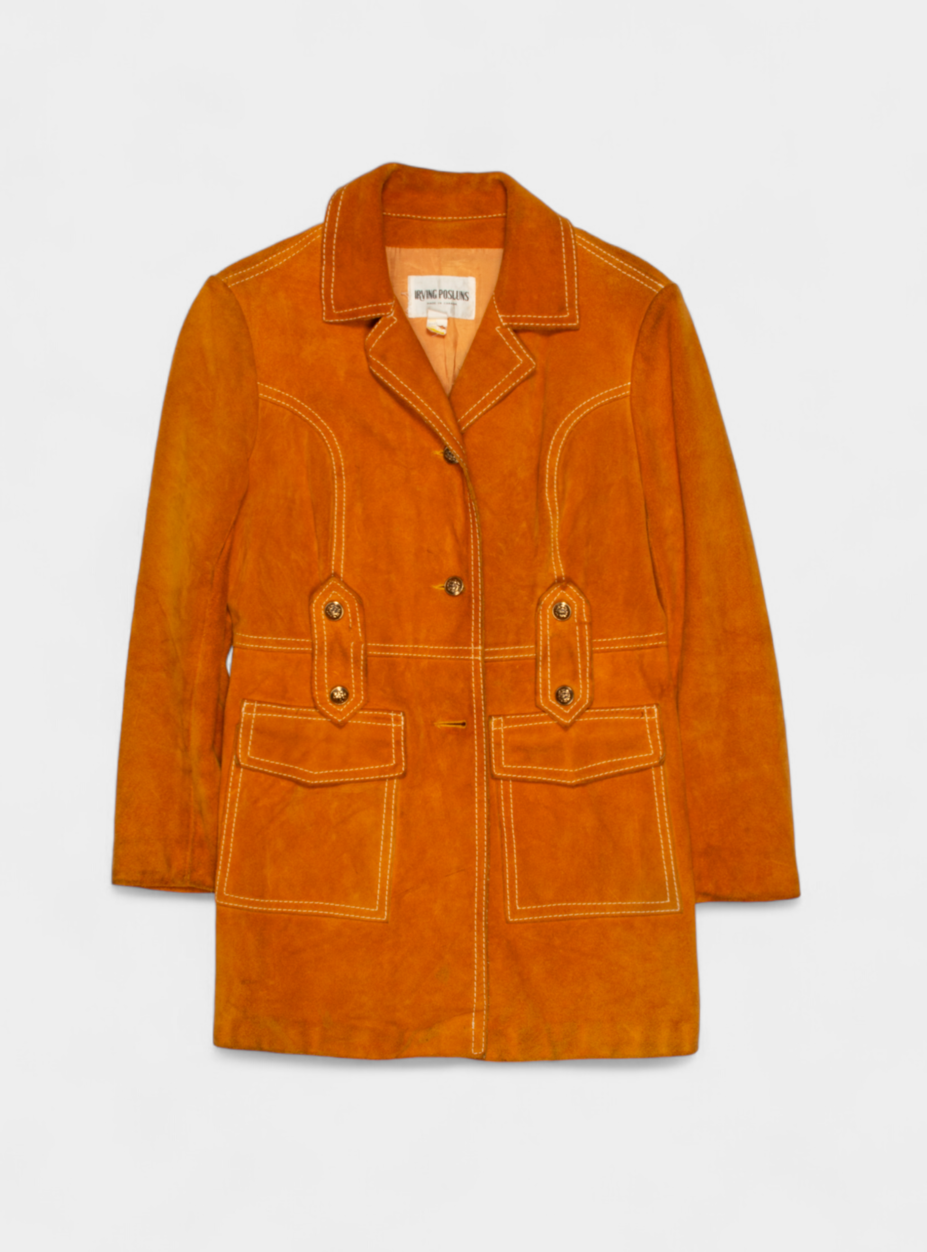 70s Irving Posuns Vintage Leather Jacket M - The Thrift