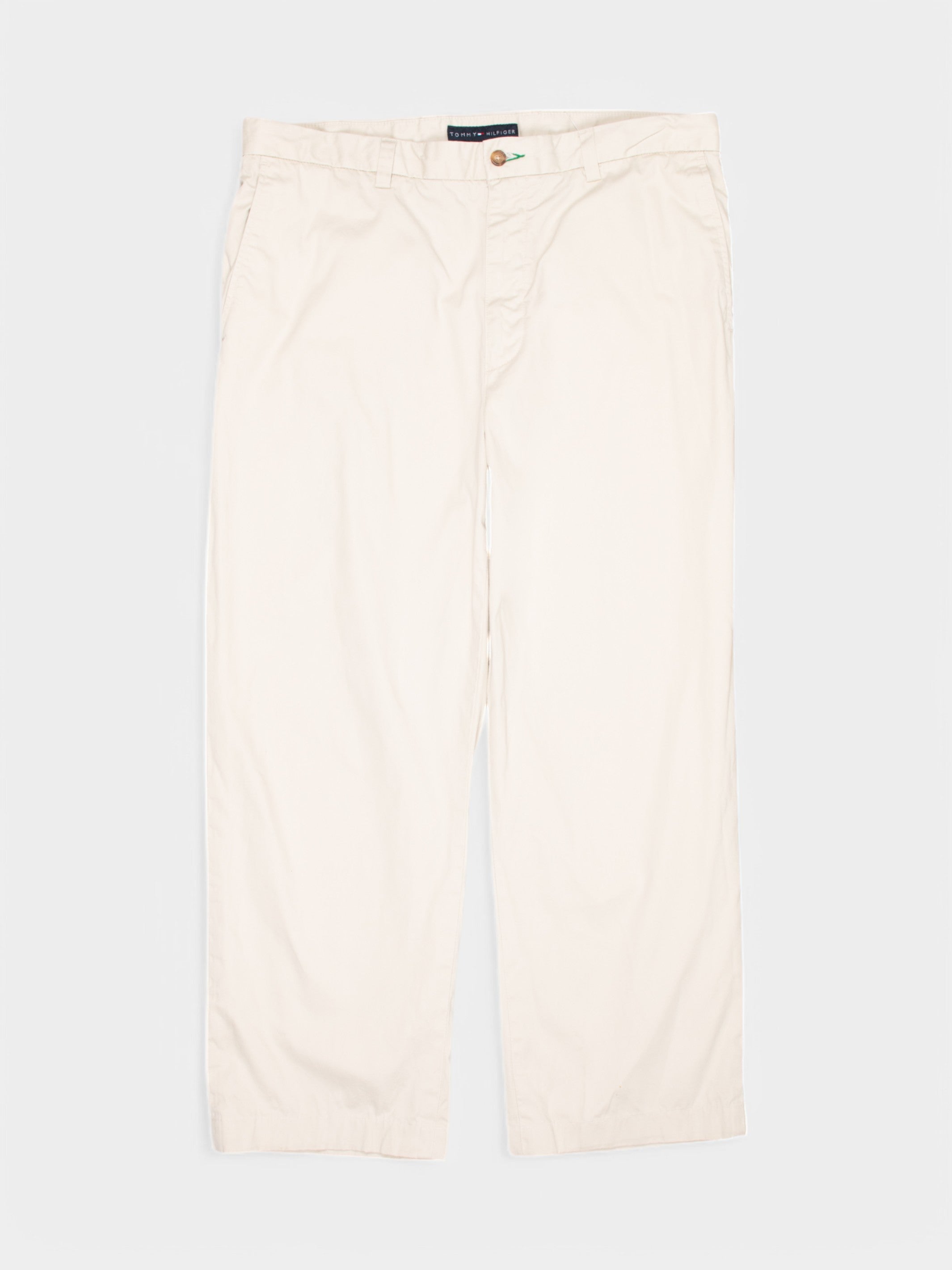 Modern Tommy Hilfiger Beige Cotton Chinos - The Thrift