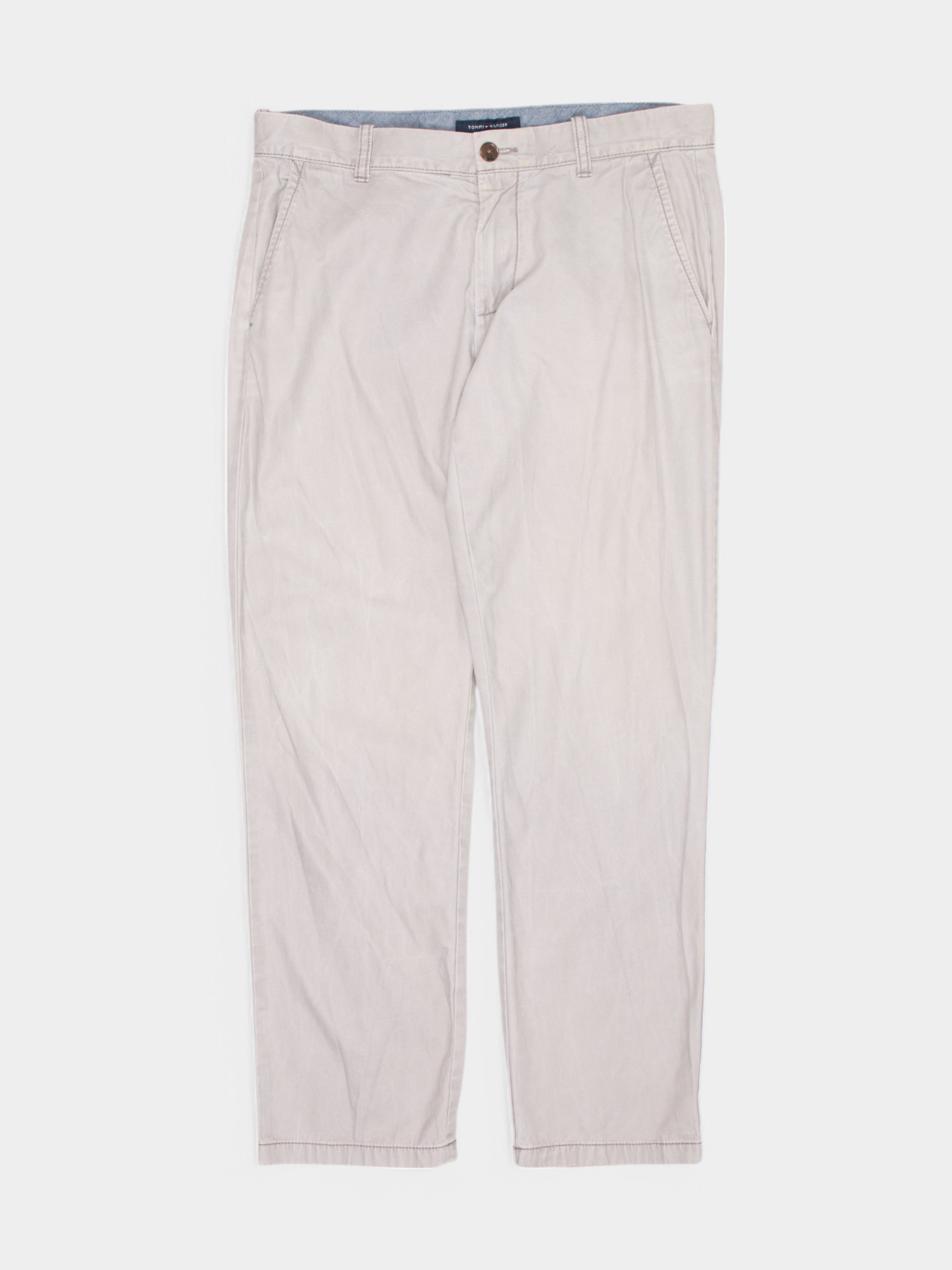 Modern Tommy Hilfiger Grey Cotton Chinos - The Thrift