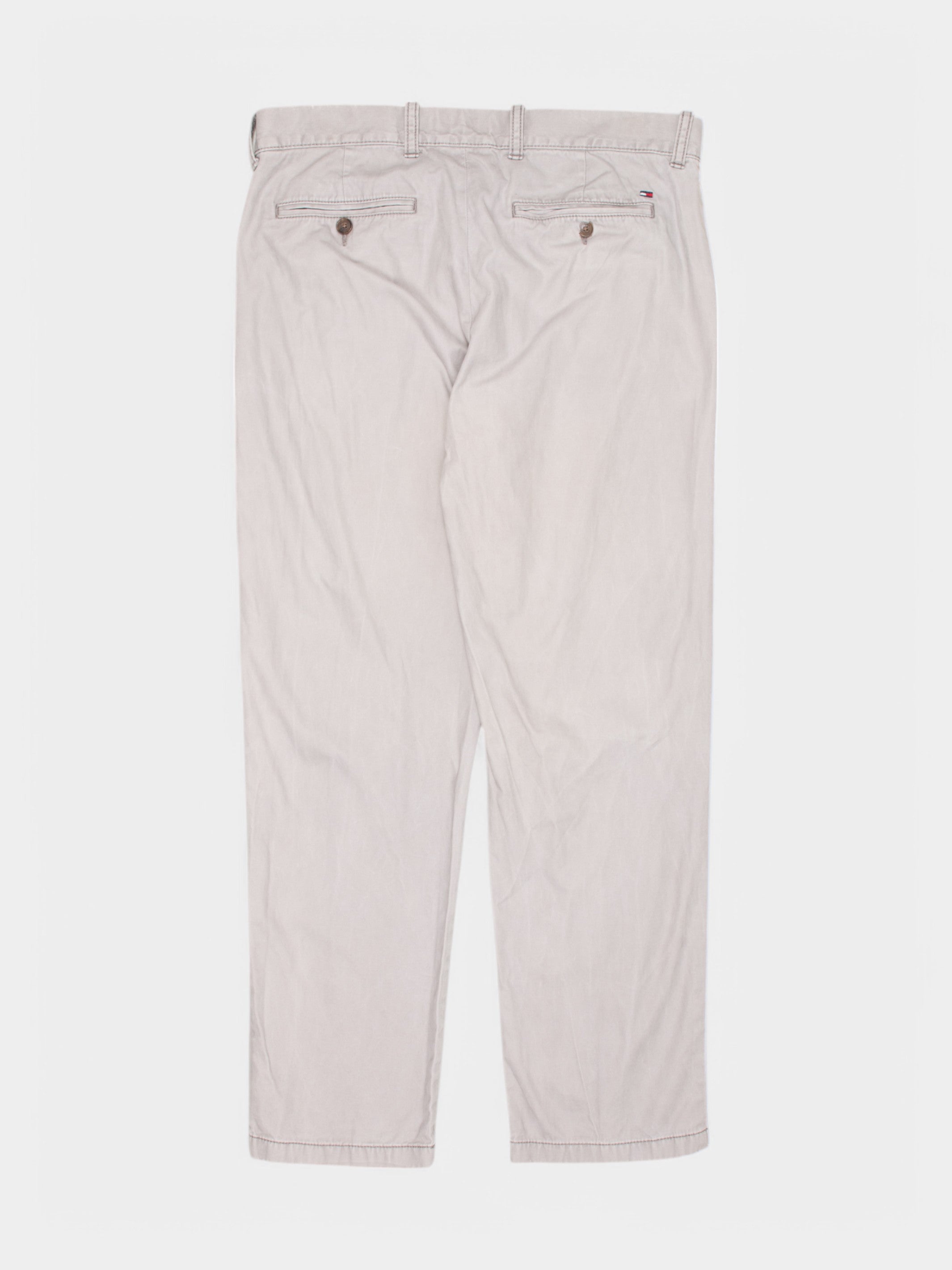 Modern Tommy Hilfiger Grey Cotton Chinos - The Thrift