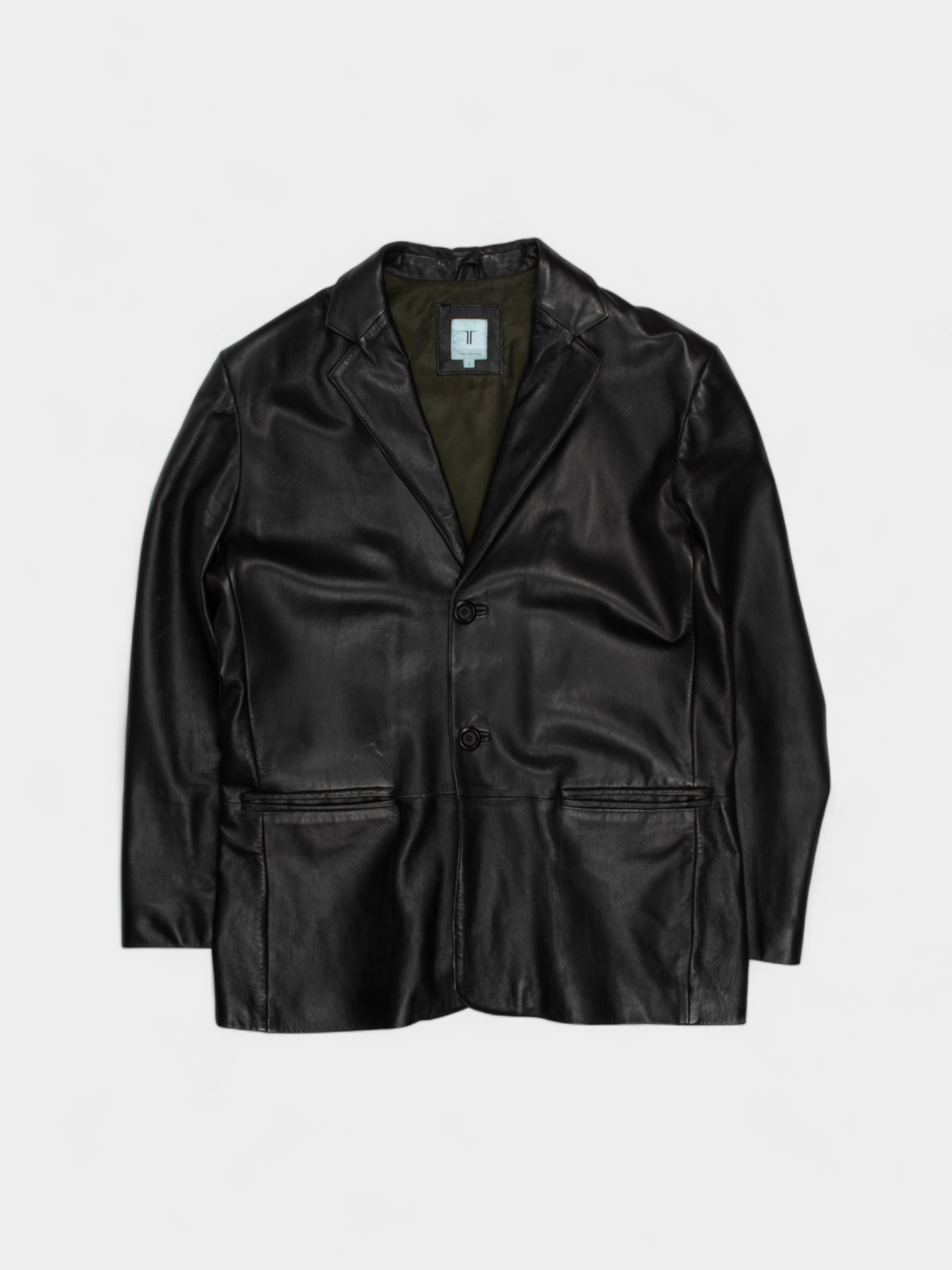 Vintage Tom English Leather Blazer Jacket L - The Thrift