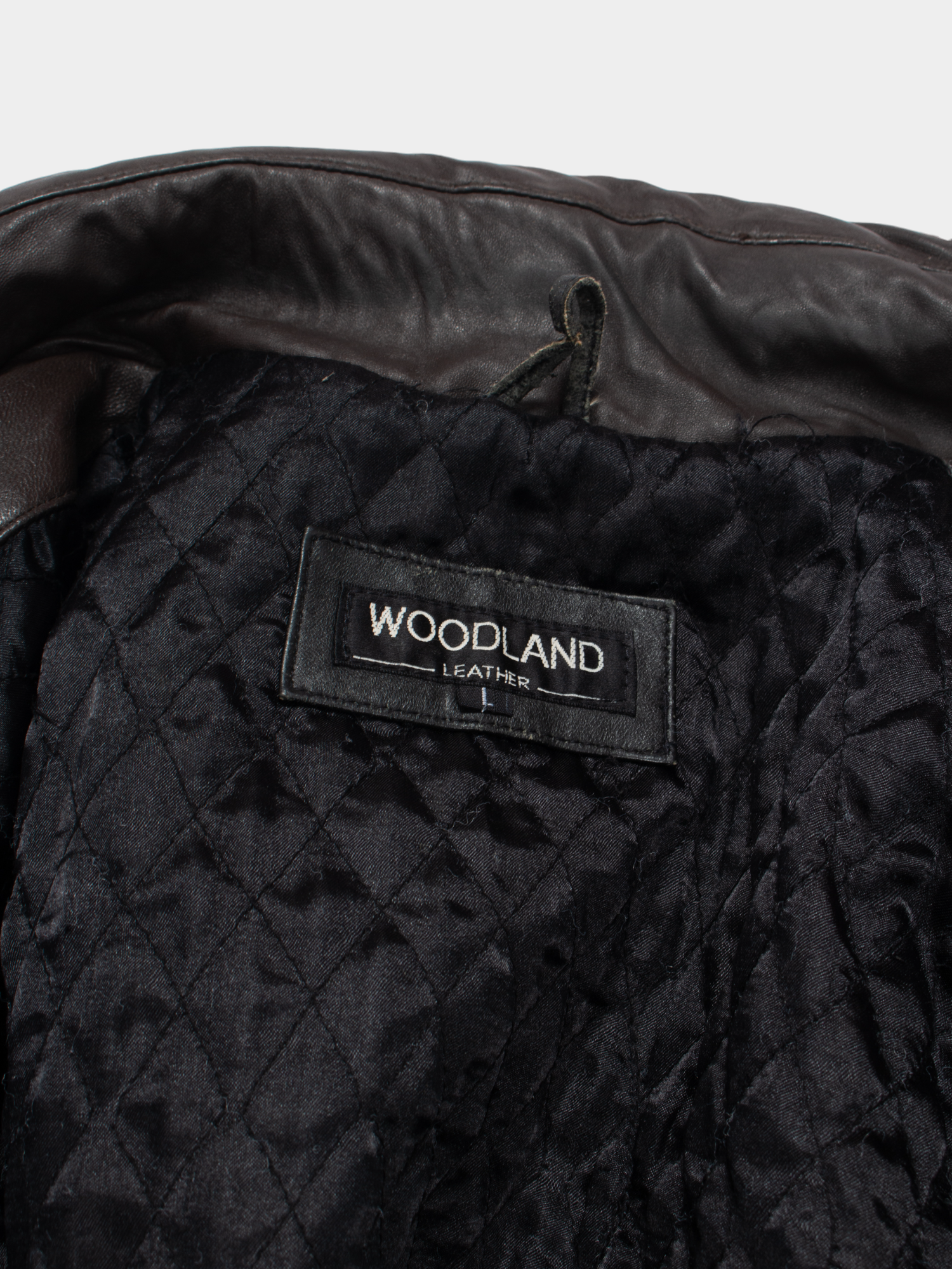 90s Woodland Leather Trench Coat Jacket L - The Thrift