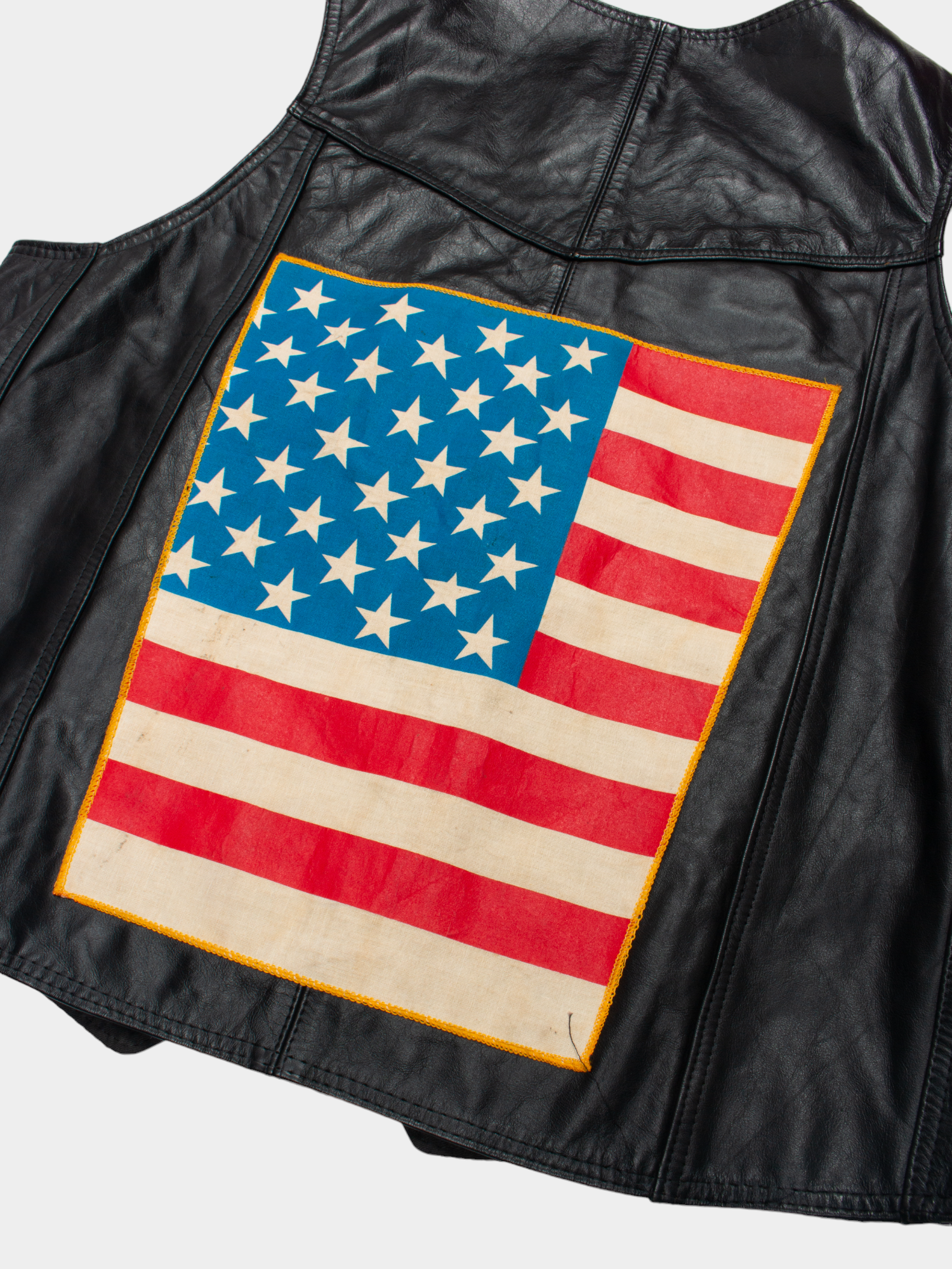 Vintage USA Leather Vest Jacket XL - The Thrift