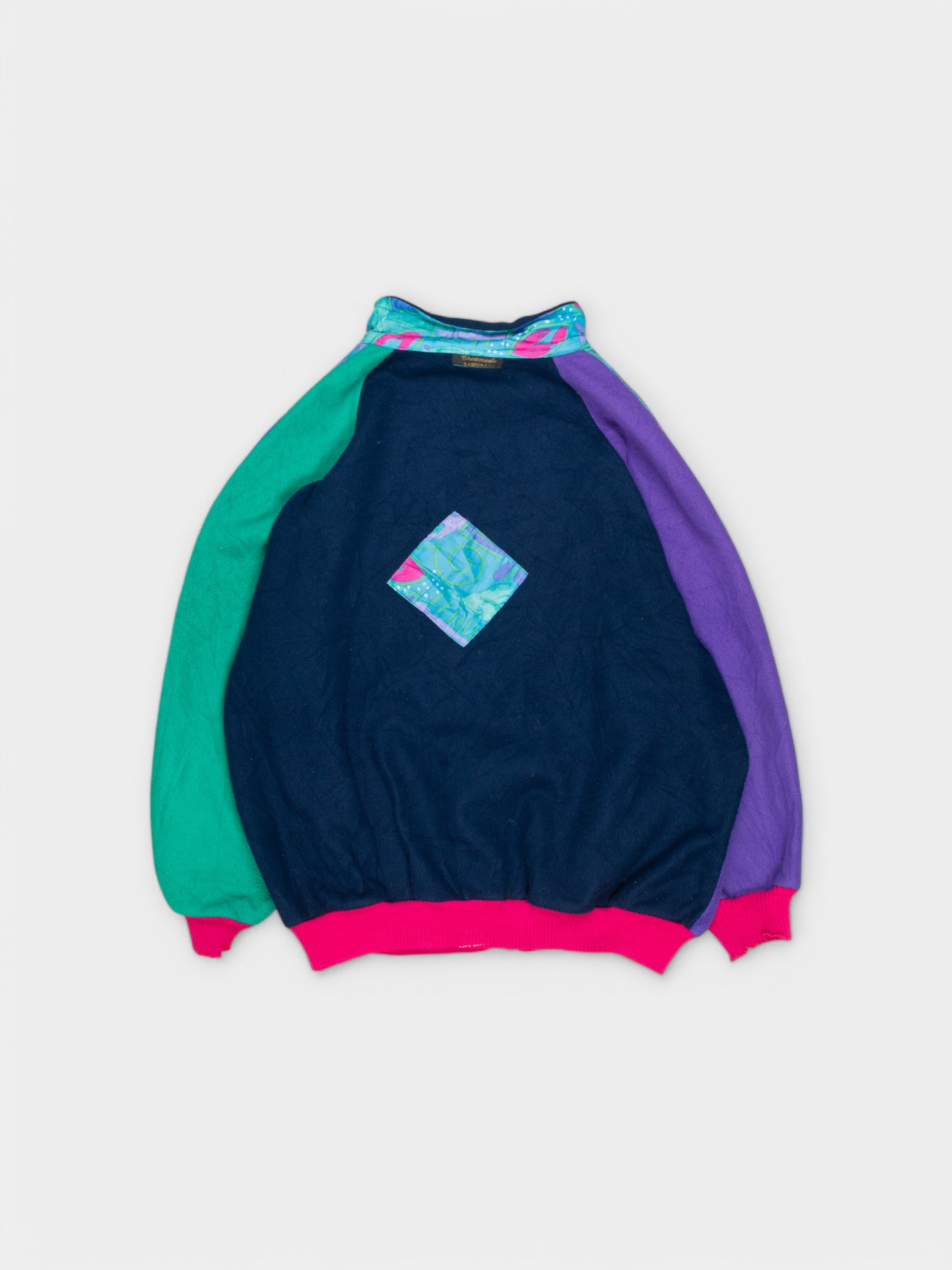 80s Abstract Fleece Jacket S - The Thrift
