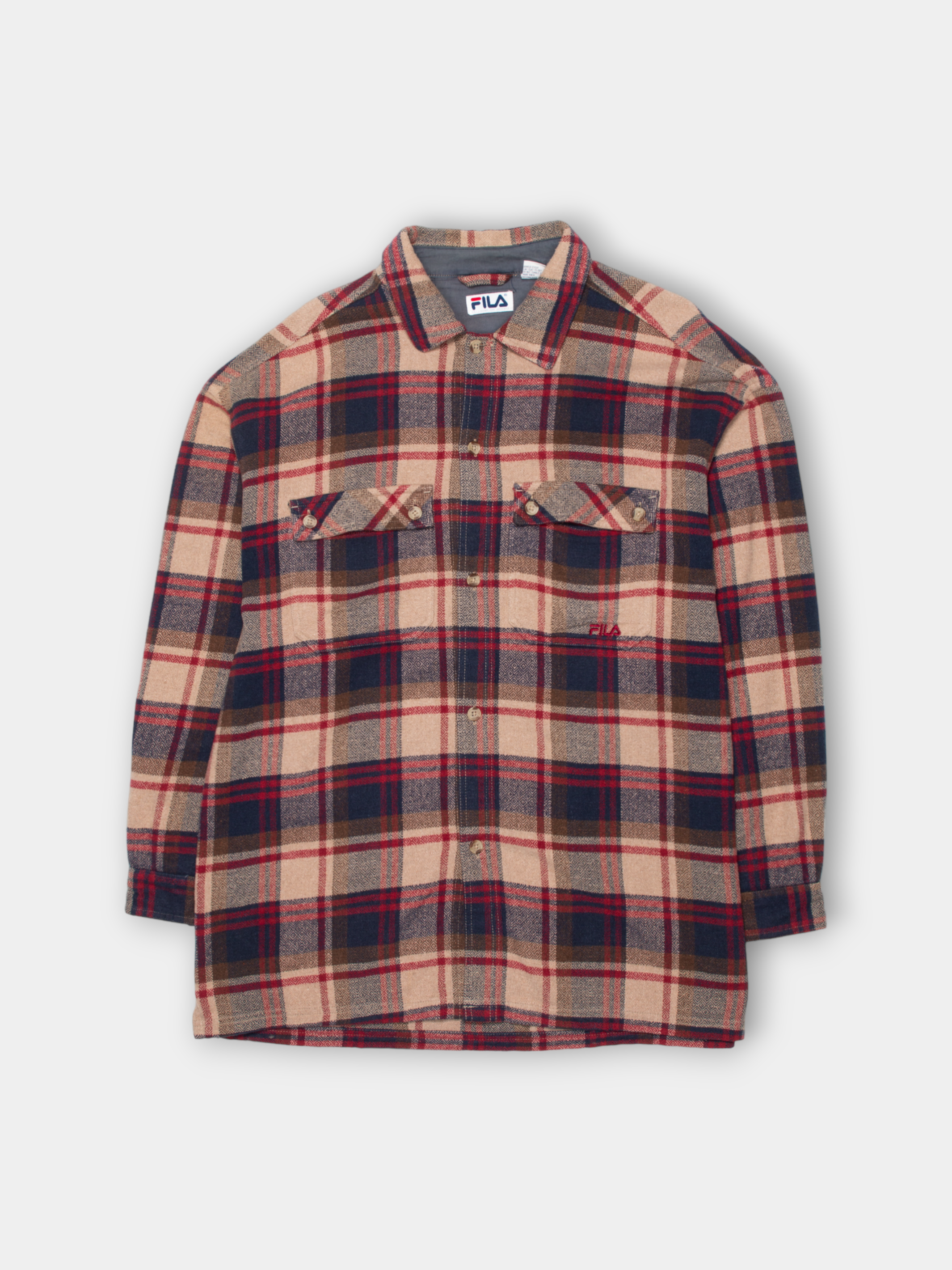 90s FILA Light Flannel Shirt (XXL) - The Thrift