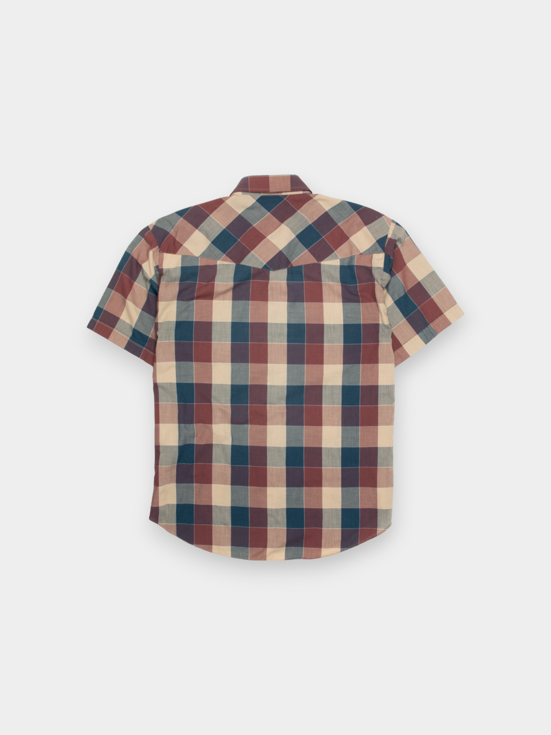 90s Billy Plains Burgundy Blue Checked Western Shirt XL - The Thrift