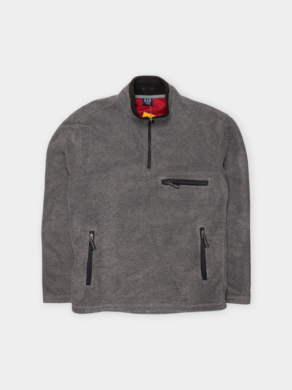 90s GAP Grey Fleece Pullover XL - The Thrift