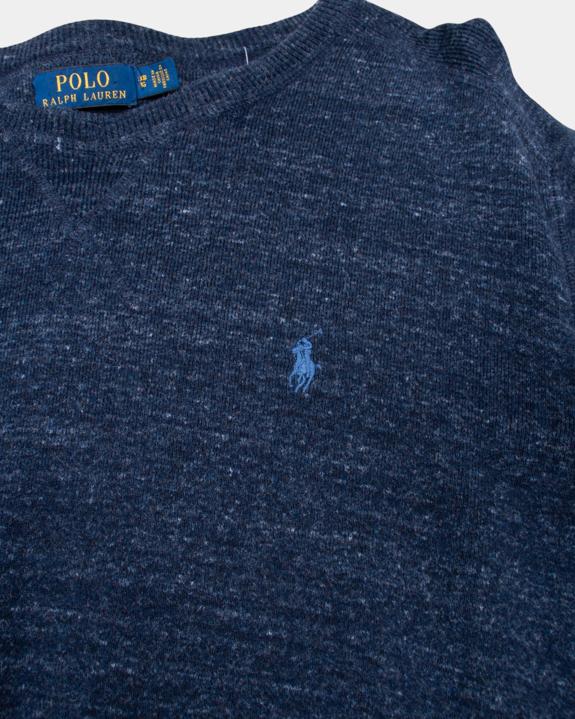 90s Ralph Lauren Blue Cotton Sweater XXL - The Thrift