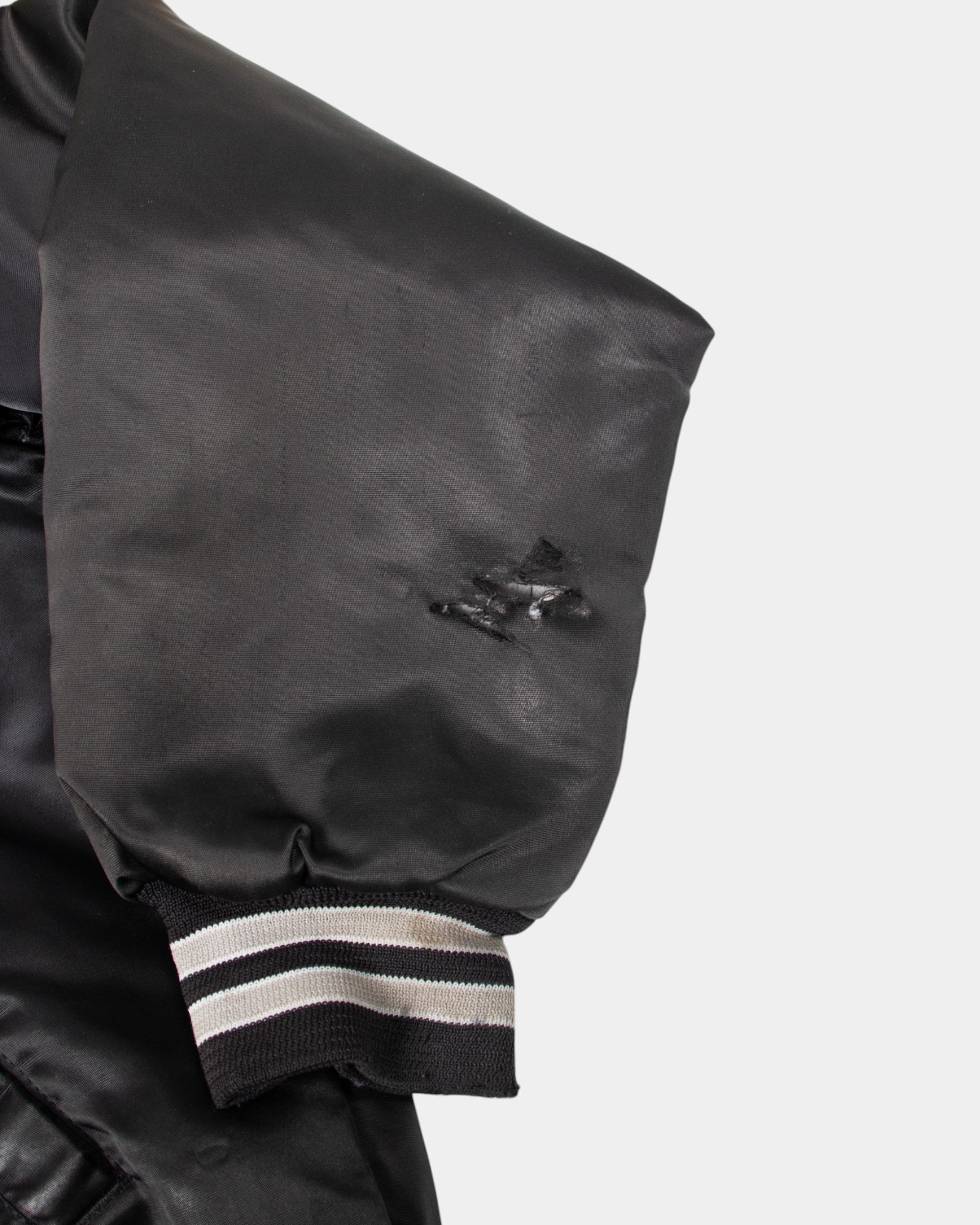 Vintage Raiders Black Varsity Jacket L - The Thrift