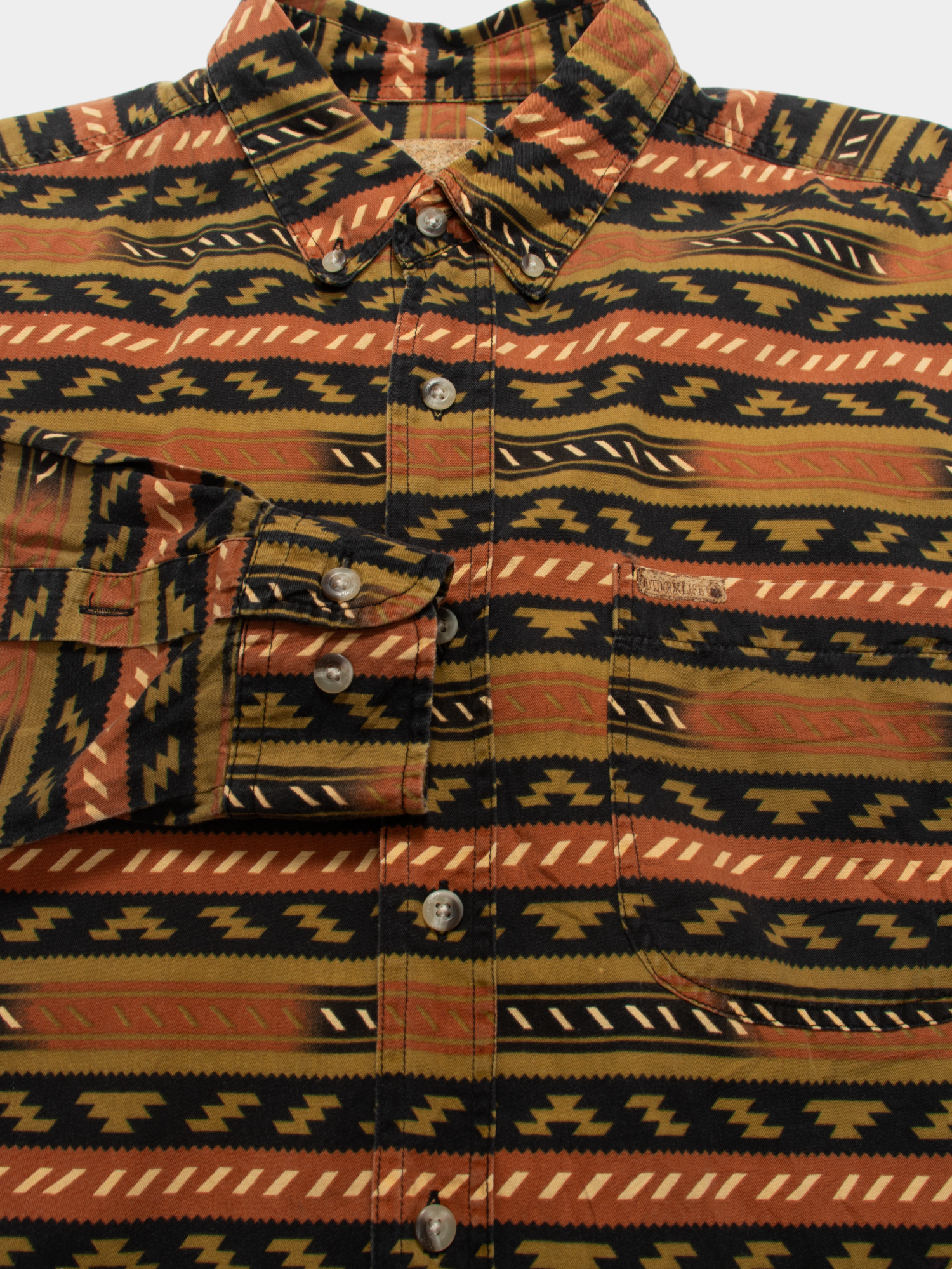 Modern Unbranded Multi Patterned Western Shirt M - The Thrift