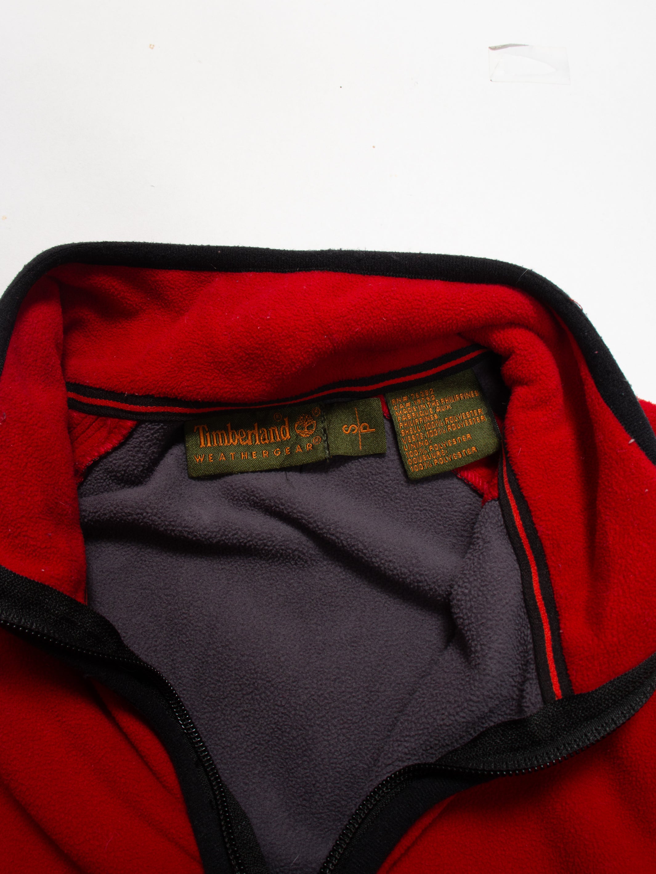 00s Timberland Red Fleece Jacket S - The Thrift