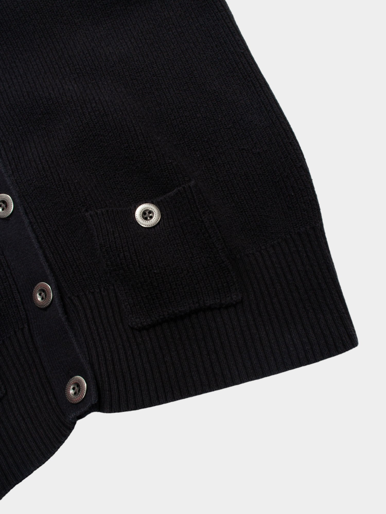 00s Tommy Hilfiger Black Knit Cardigan XL - The Thrift