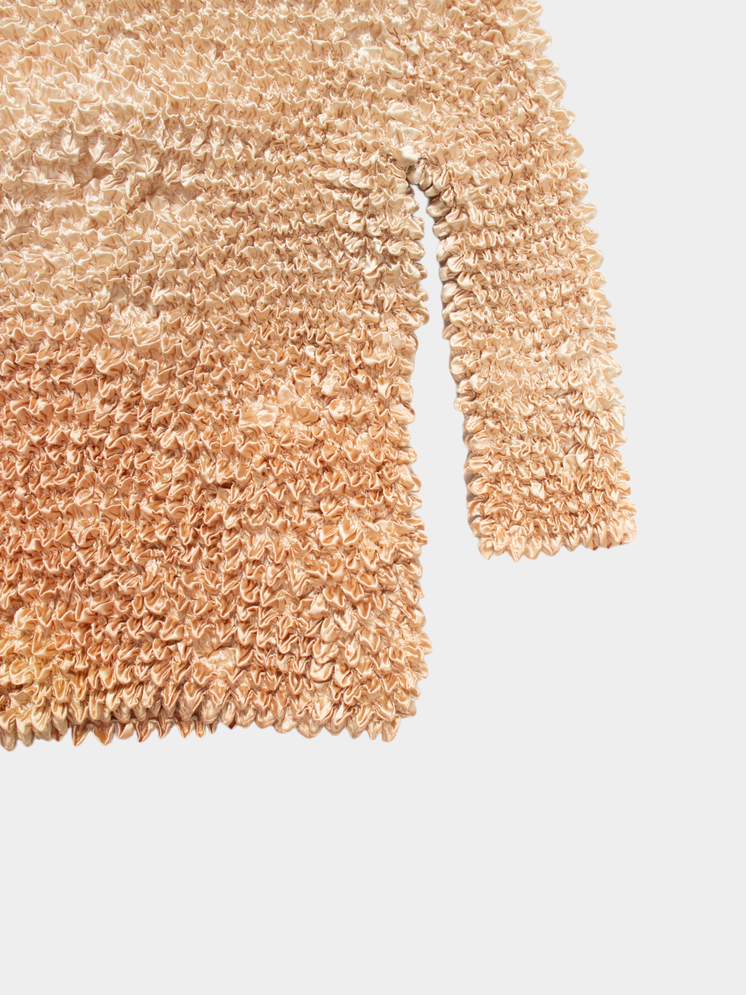 Y2K Kriss Cream Crinkle Popcorn Top M - The Thrift