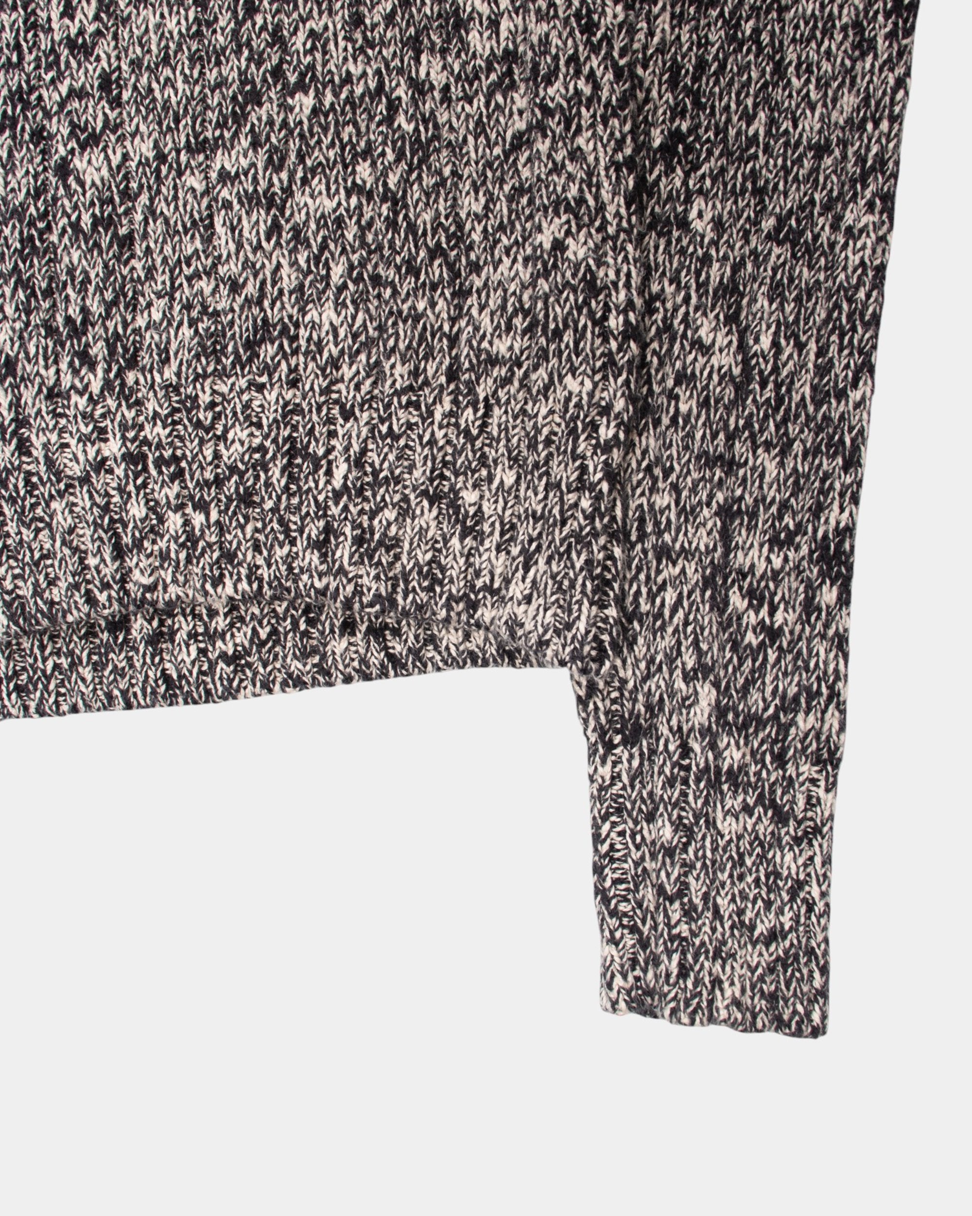 90s Polo Ralph Lauren Black & White Knit Sweater L - The Thrift