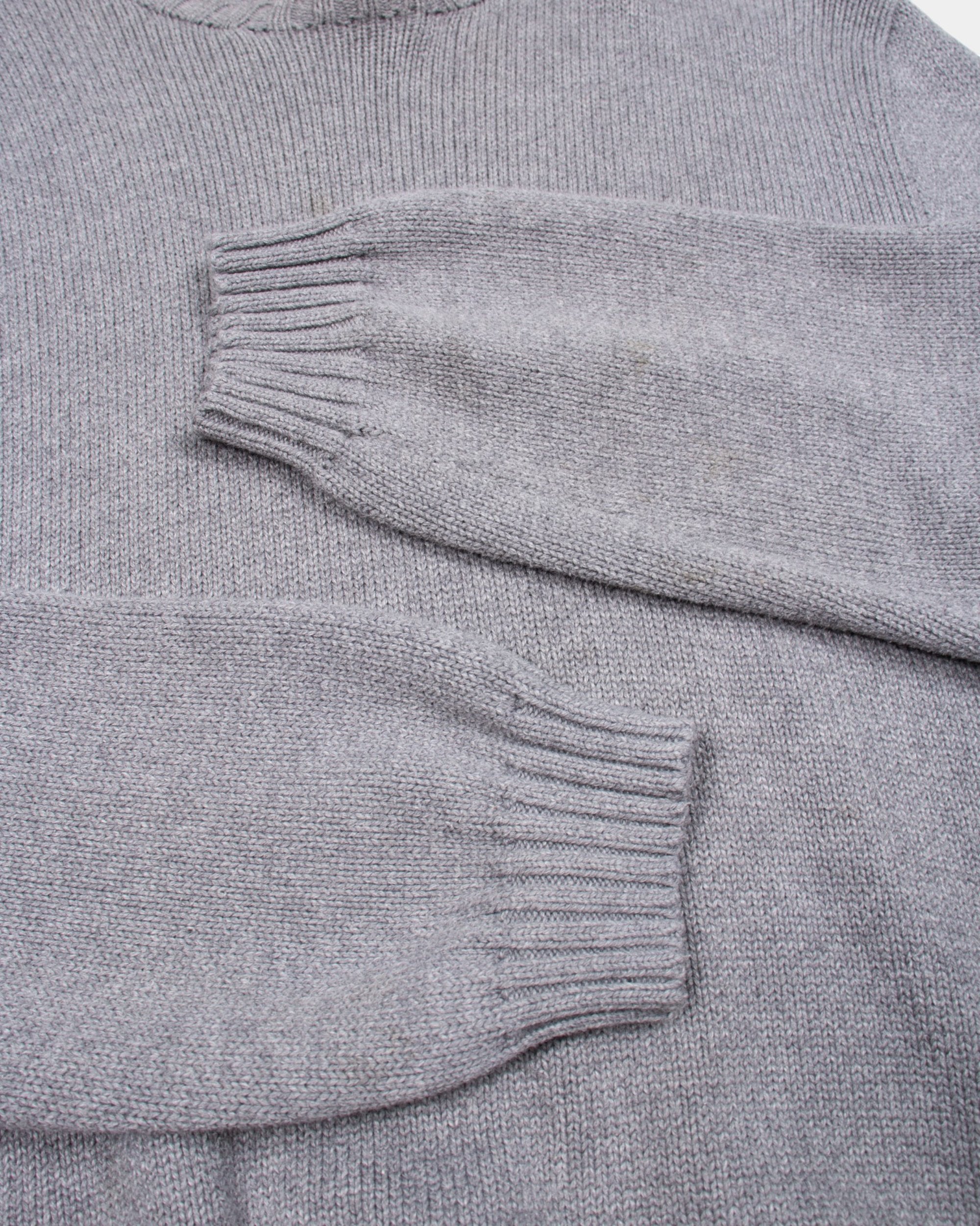 90s Polo Ralph Lauren Grey Knit Sweater XXL - The Thrift