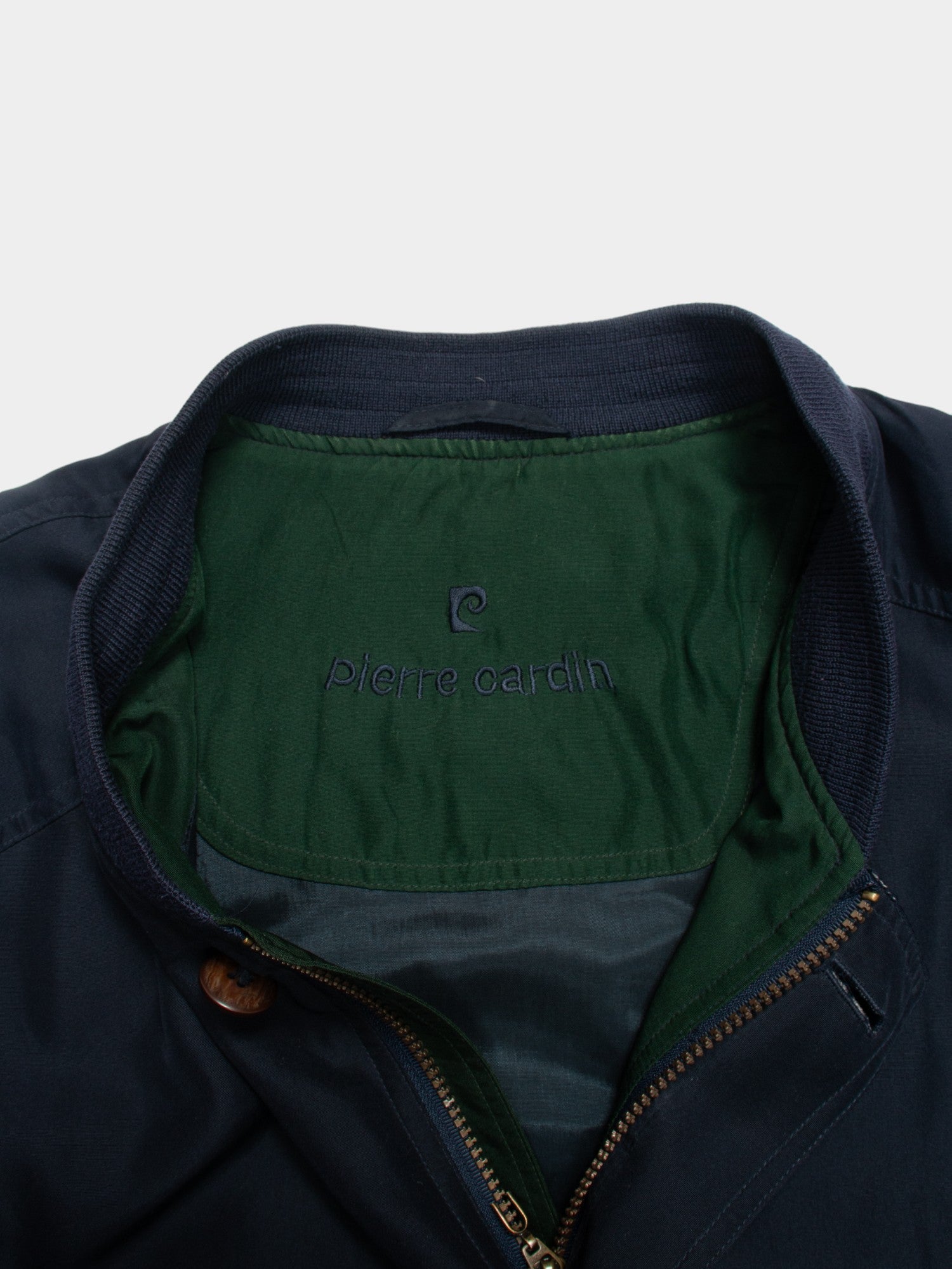 Vintage Pierre Cardin Navy Bomber Jacket L - The Thrift