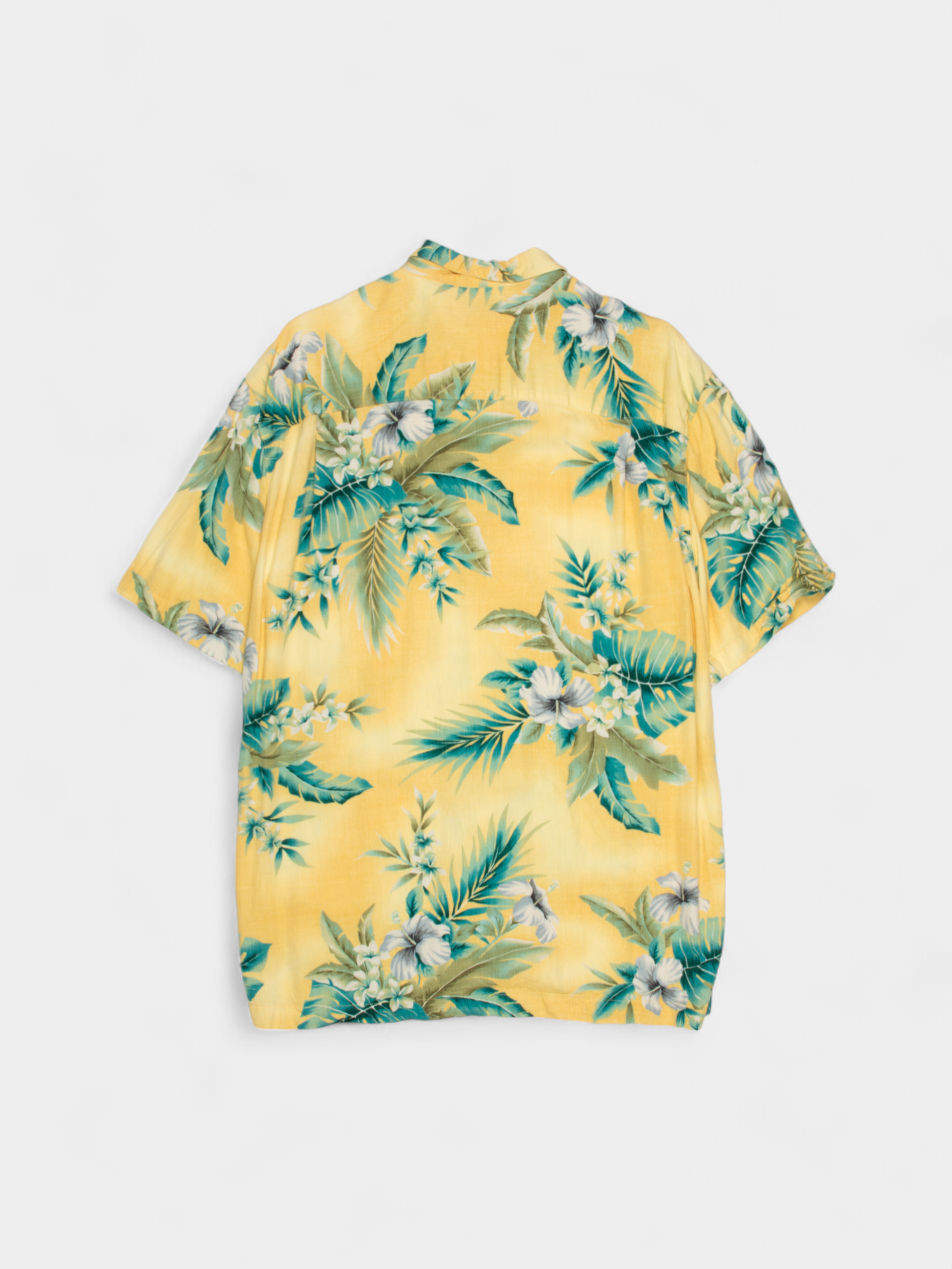 90s Reyn Spooner Yellow Floral Hawaiian Shirt M - The Thrift