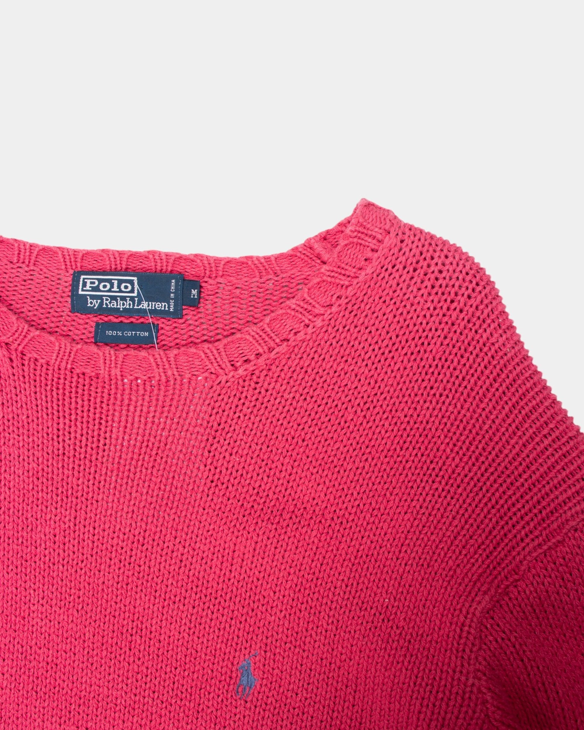 Polo Ralph Lauren Pink Cotton Sweater M - The Thrift