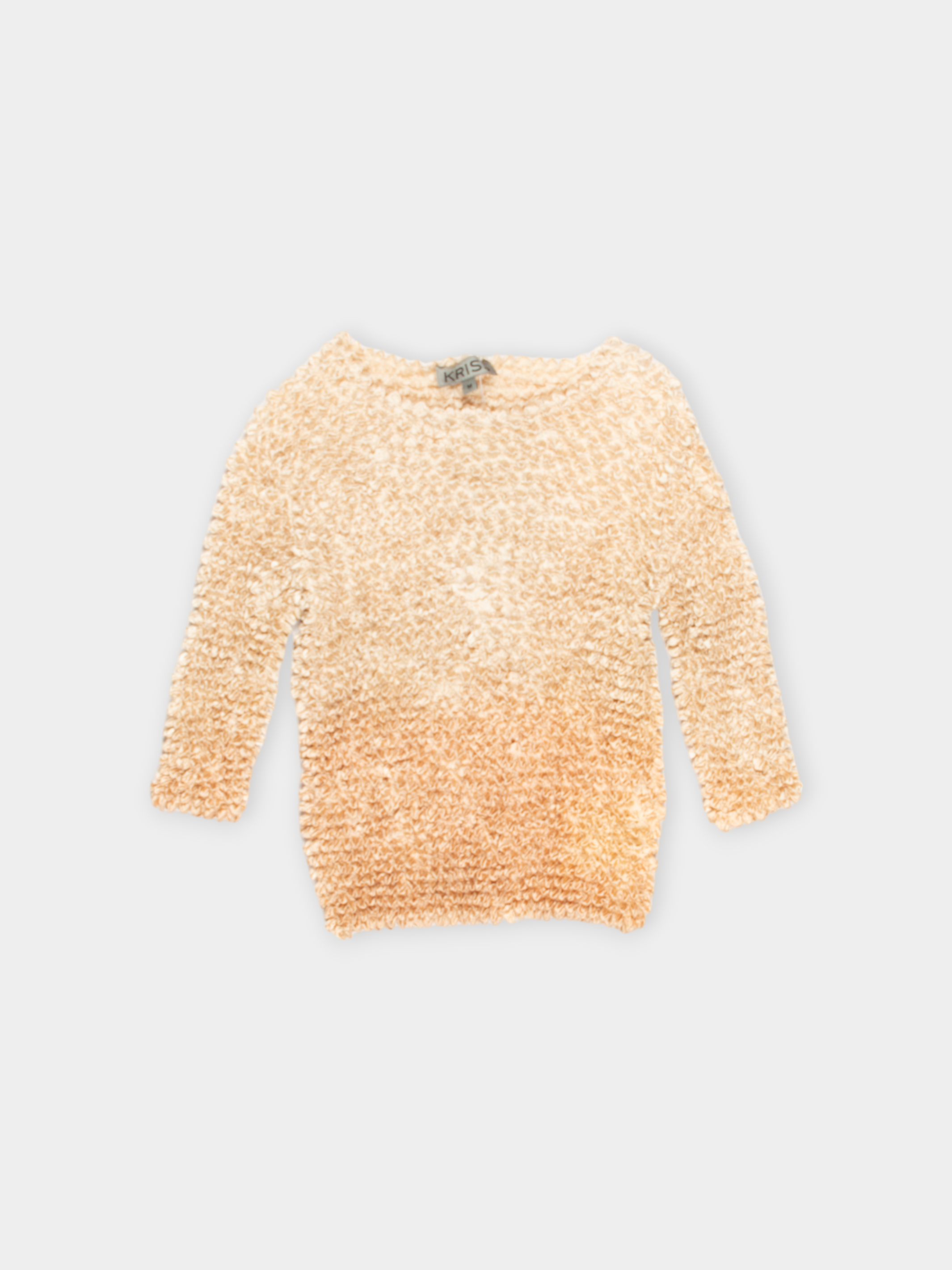 Y2K Kriss Cream Crinkle Popcorn Top M - The Thrift