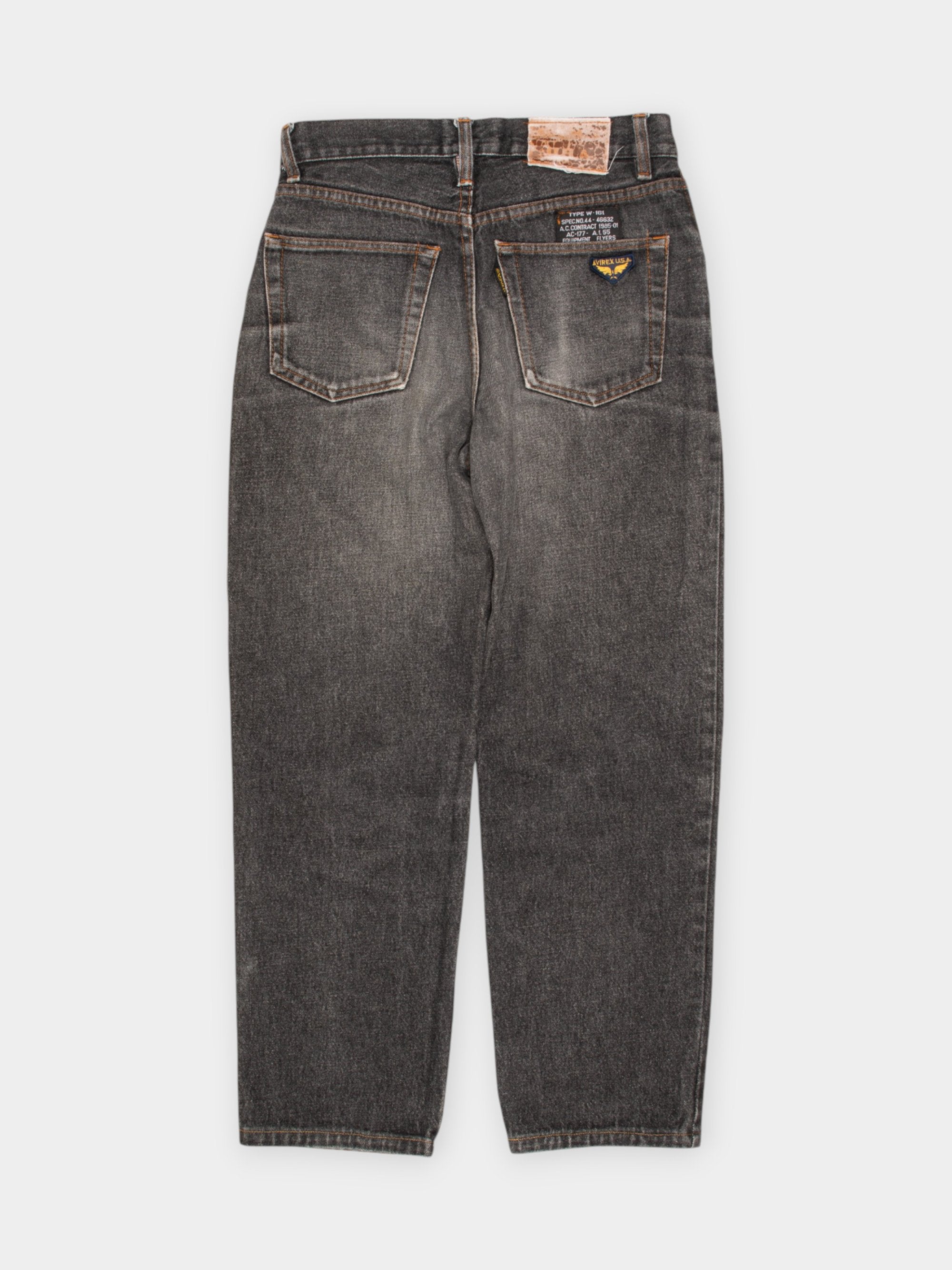 90s Avirex Grey Denim Jeans 30W - The Thrift