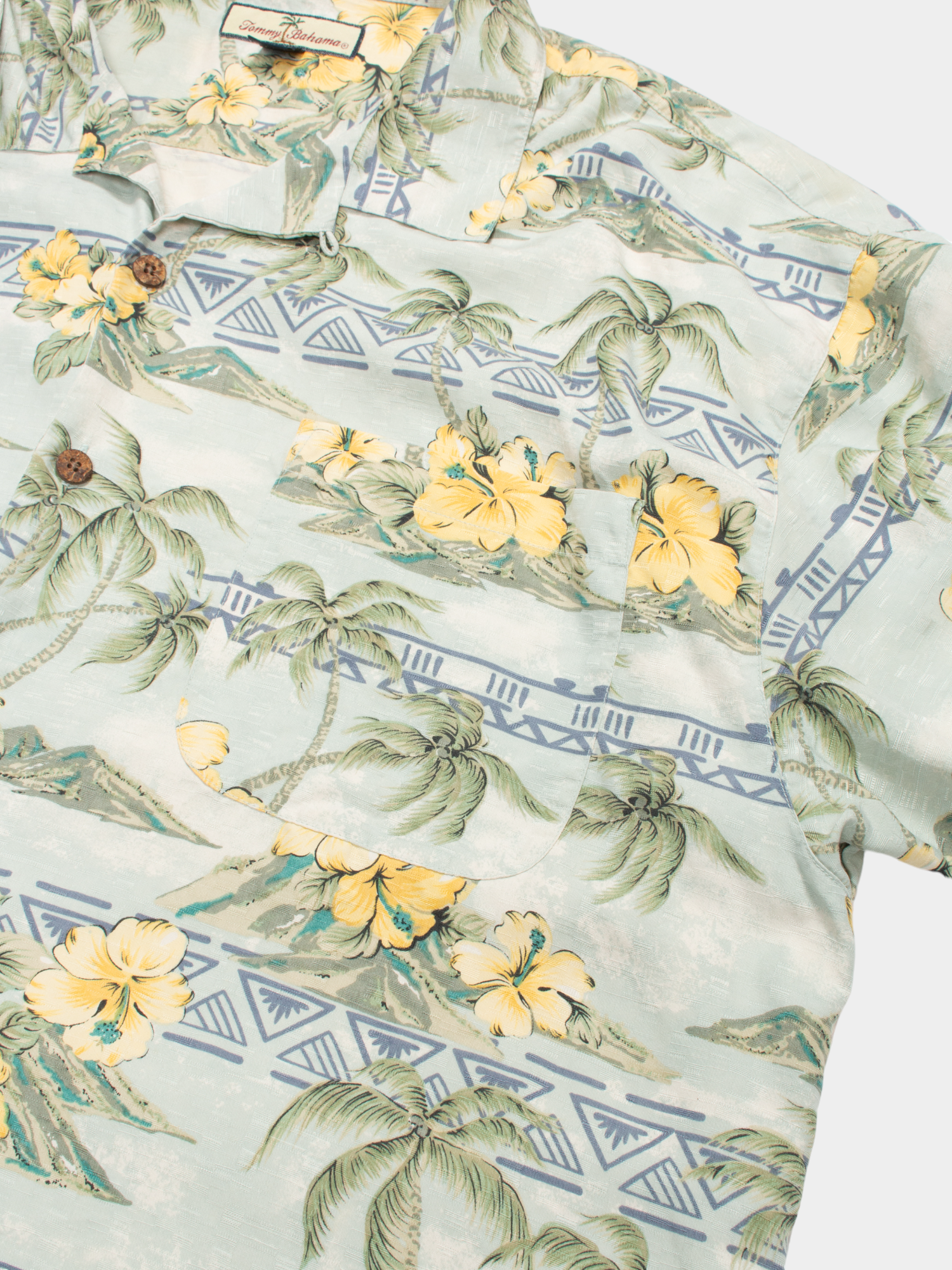 00s Tommy Bahama Flower Print Silk Hawaiian Shirt XL - The Thrift