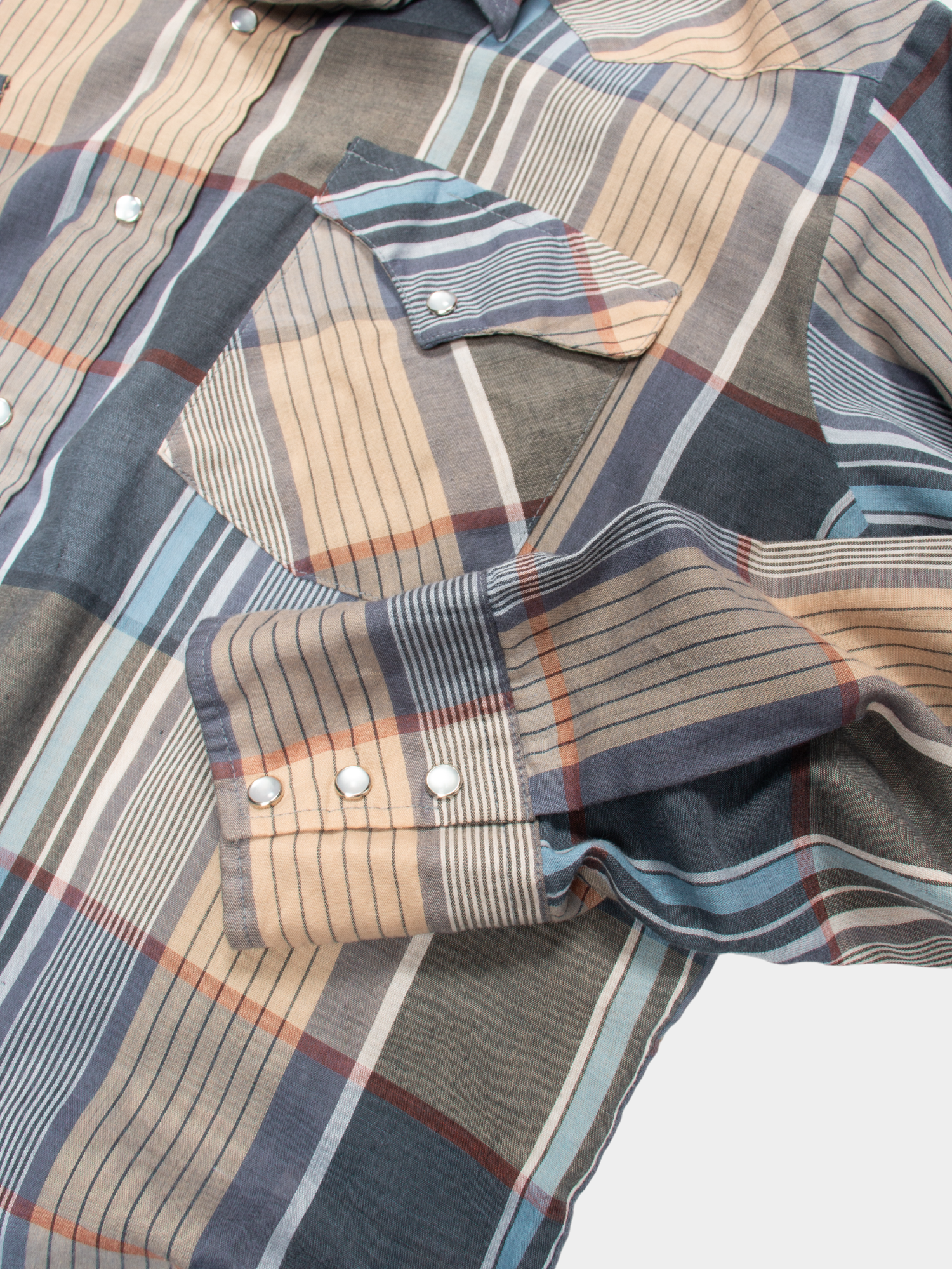 90s Unbranded Multi Plaid Western Shirt XL - The Thrift
