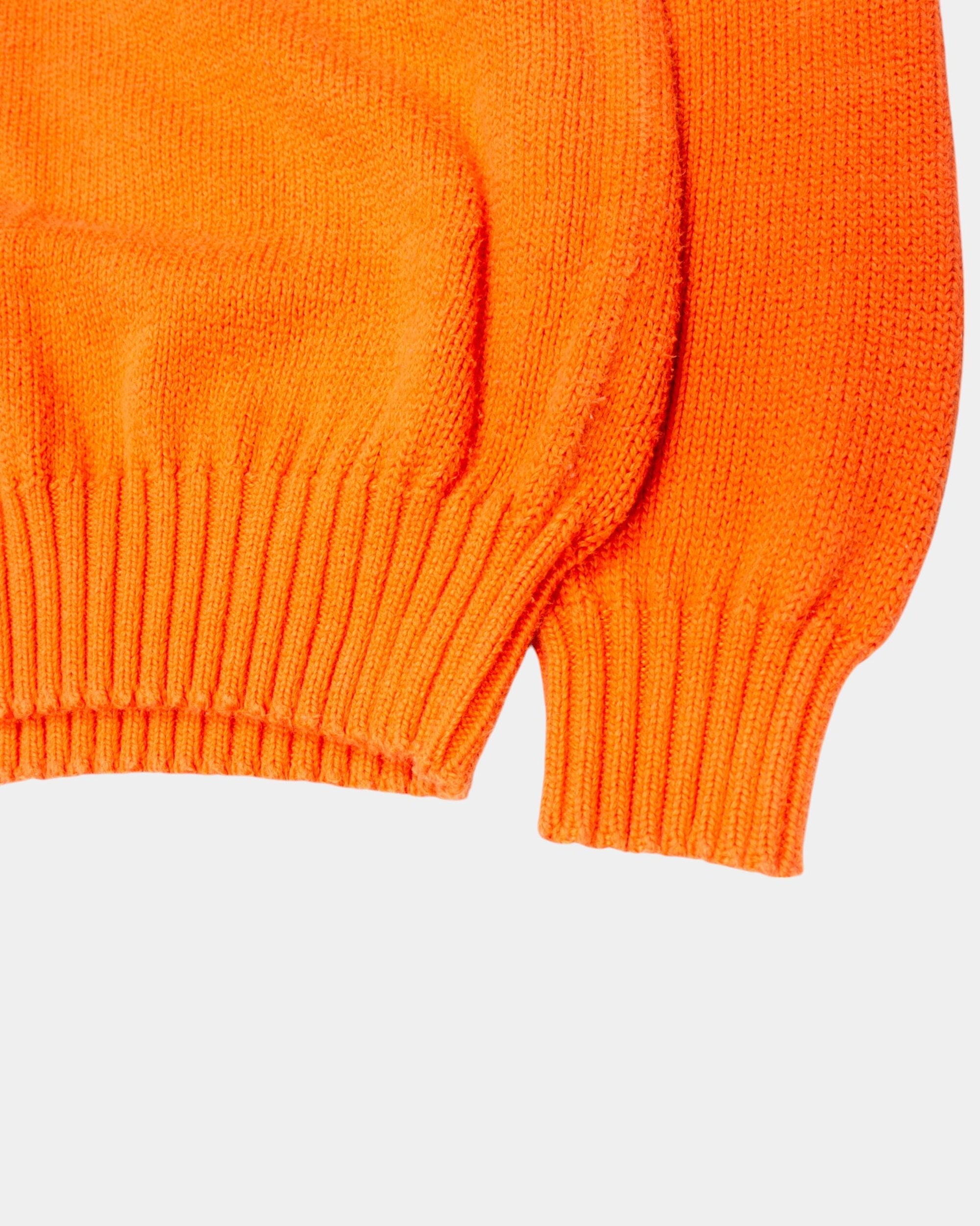 90s Polo Ralph Lauren Orange Knit Sweater M - The Thrift
