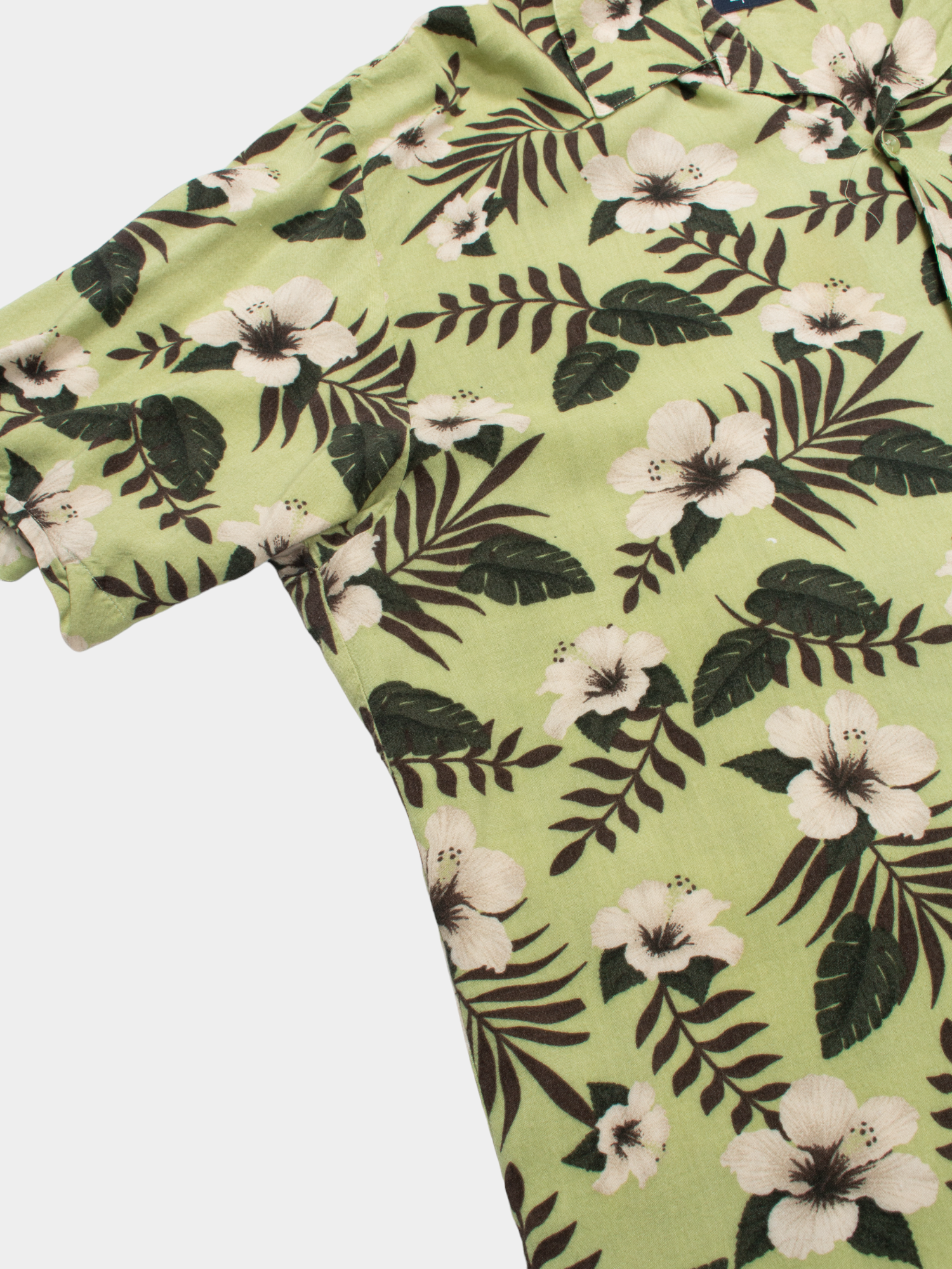 90s Puritan Green Floral Print Shirt L - The Thrift