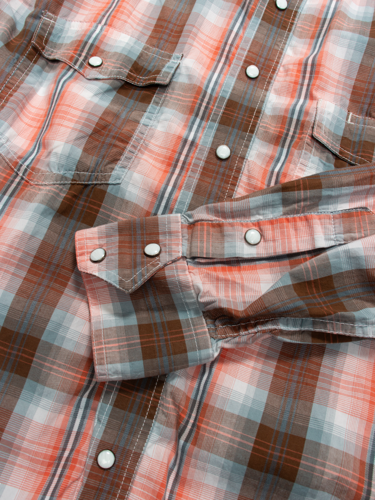90s Resistol Ranch Multi Plaid Western Shirt M - The Thrift