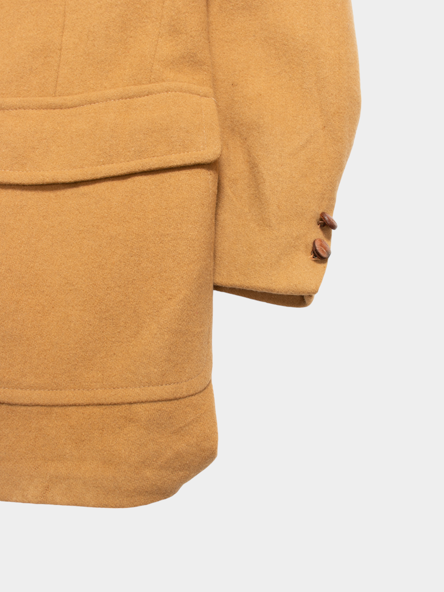 90s Cape Cod Tan Wool Coat L - The Thrift