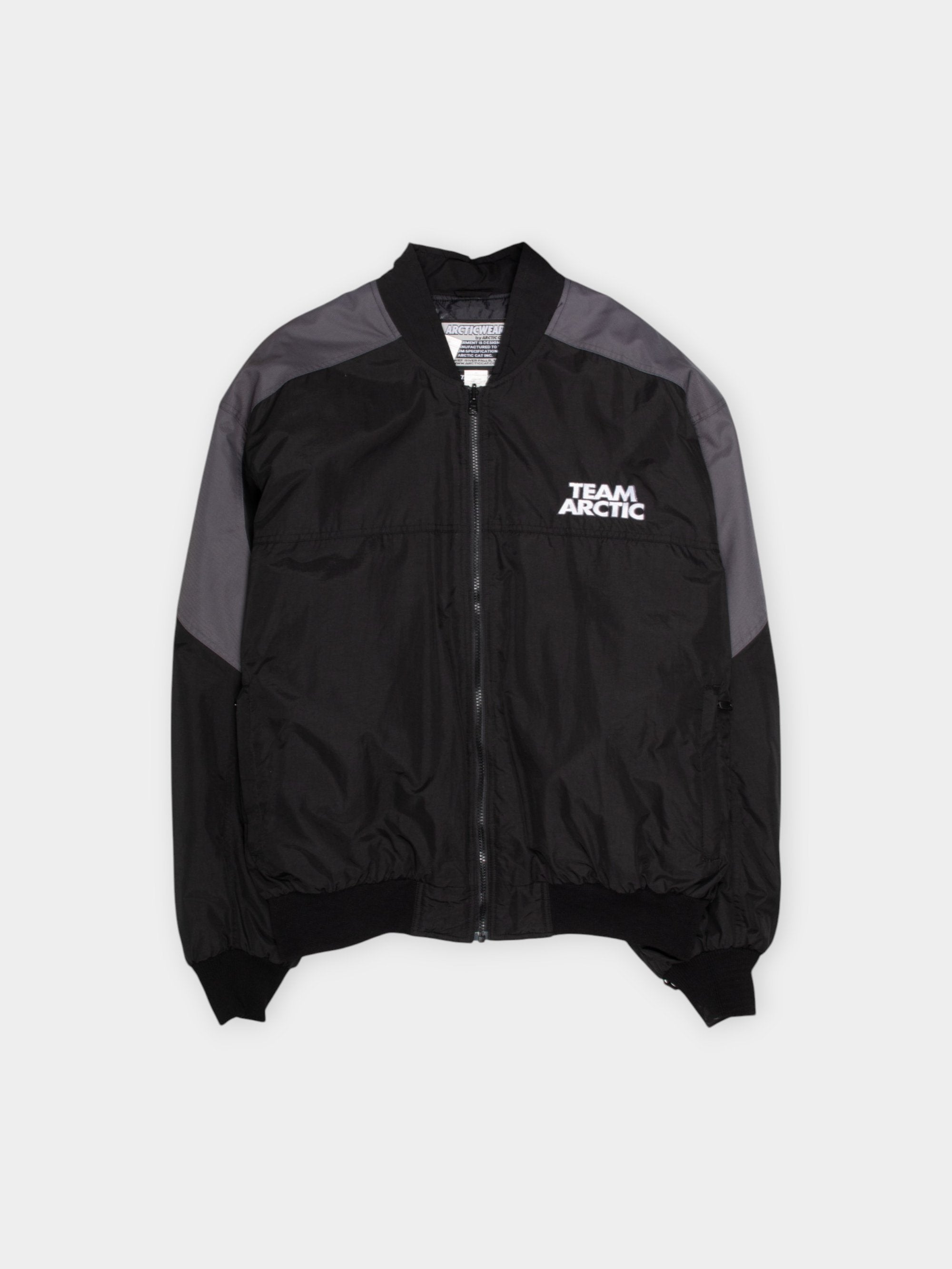 00s Arctic Cat Black Nylon Bomber Jacket XXL