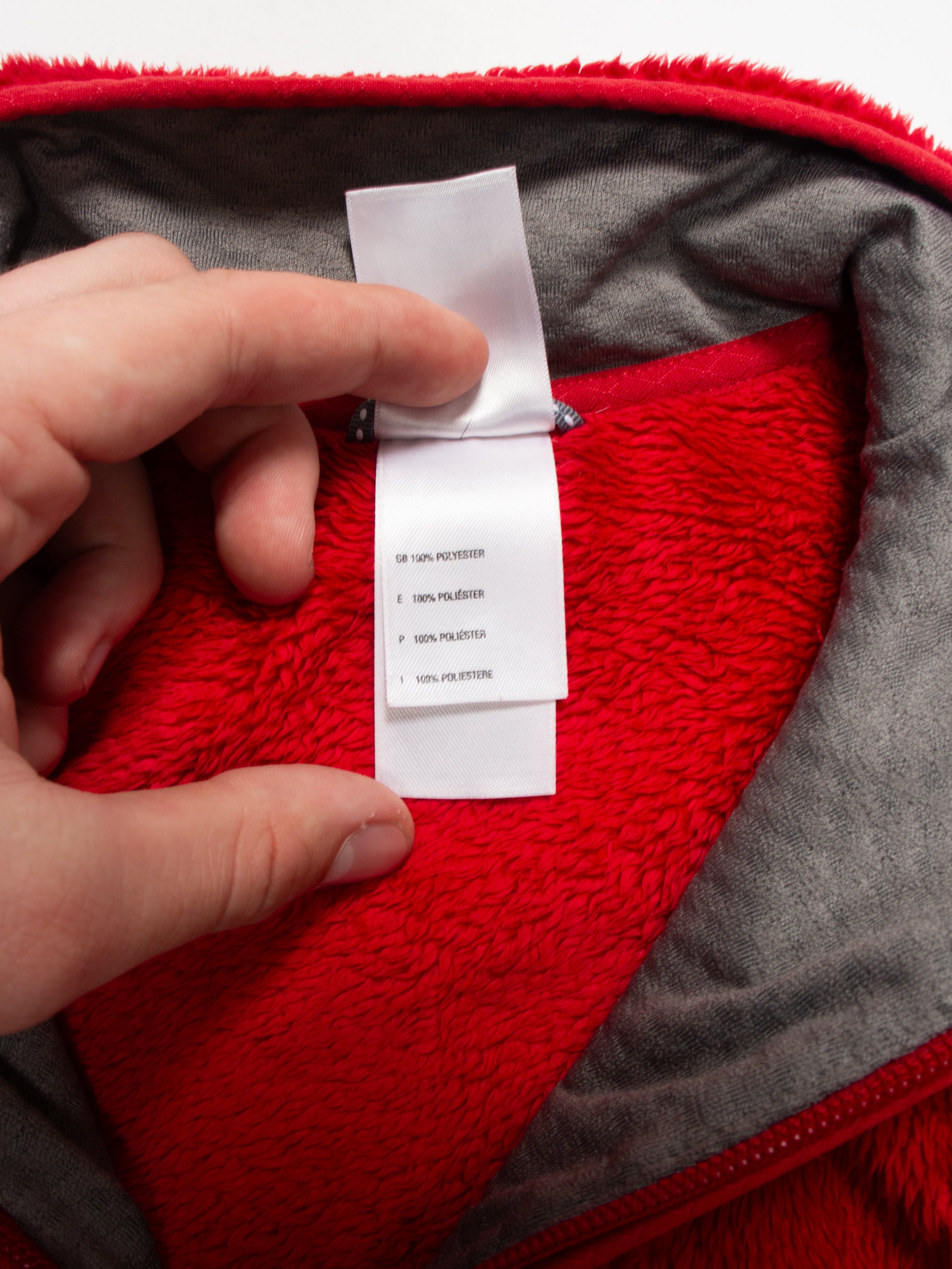 Modern The North Face Red Fleece Jacket M - The Thrift