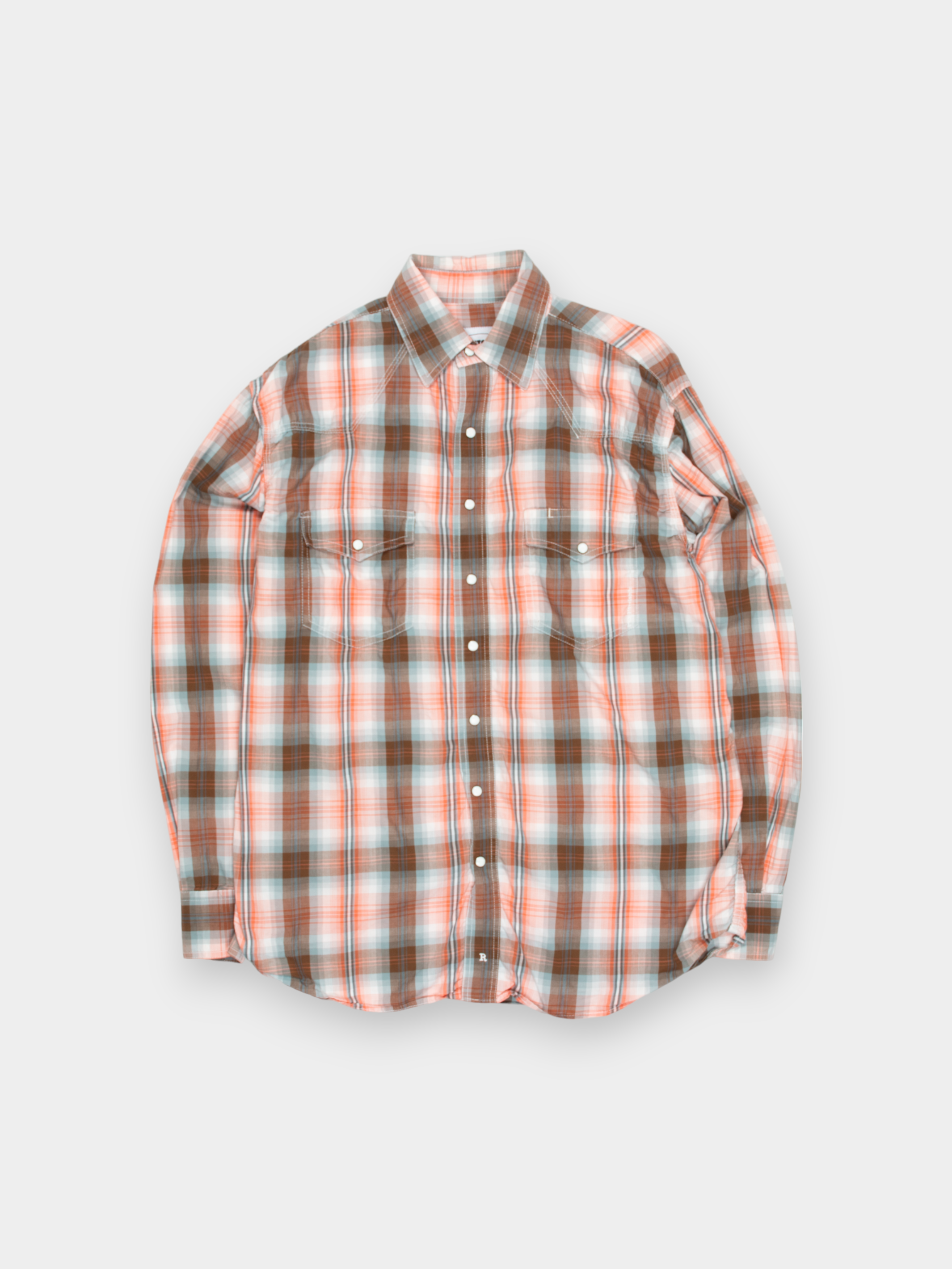 90s Resistol Ranch Multi Plaid Western Shirt M - The Thrift