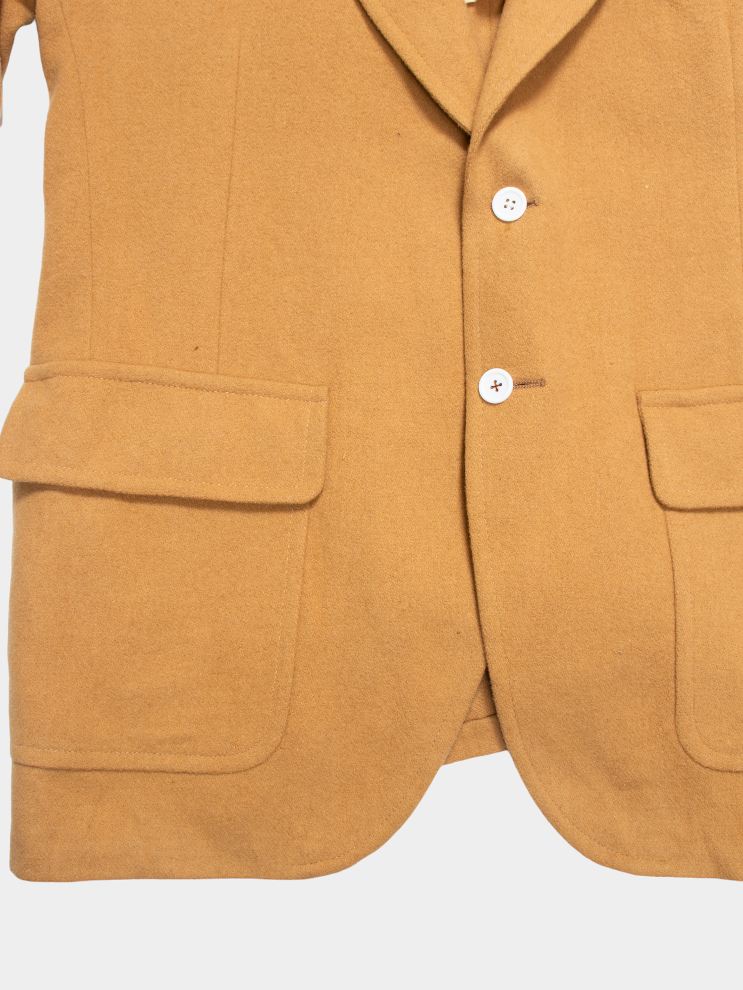90s Cape Cod Tan Wool Coat L - The Thrift