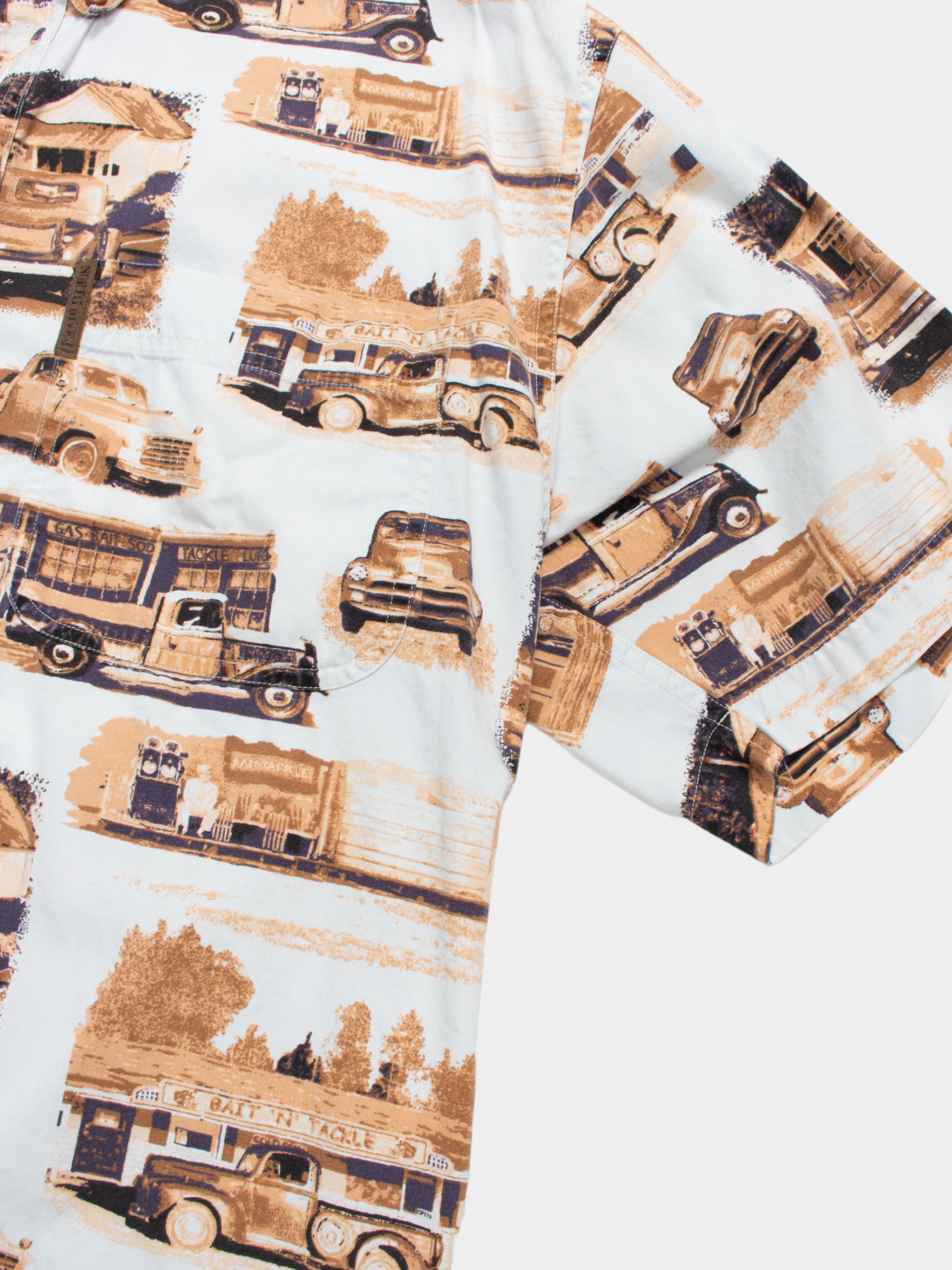 Vintage North River Multicoloured Car Print Button-Up Shirt L - The Thrift