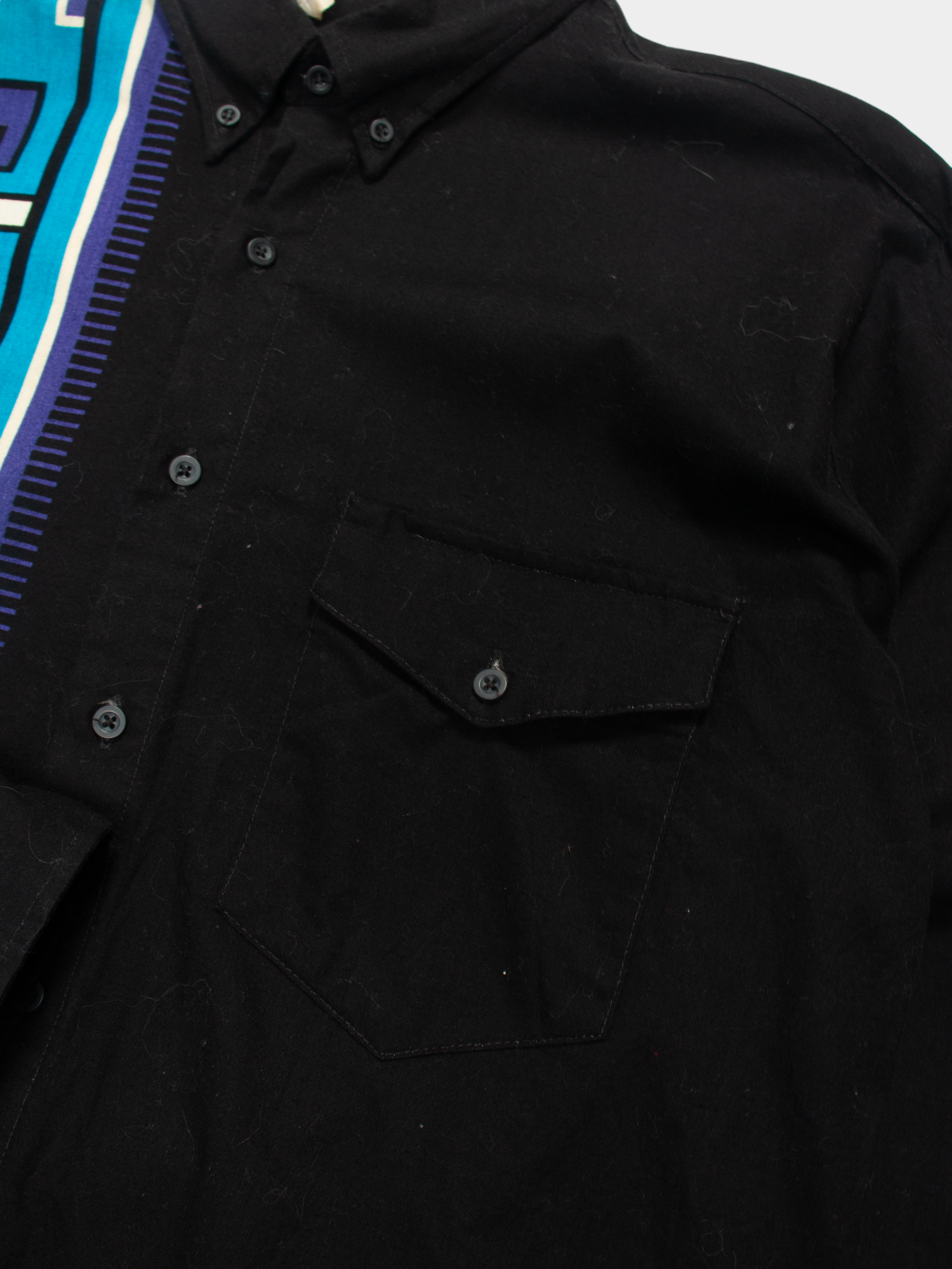 00s Roper Black Aztec Pattern Western Shirt M - The Thrift