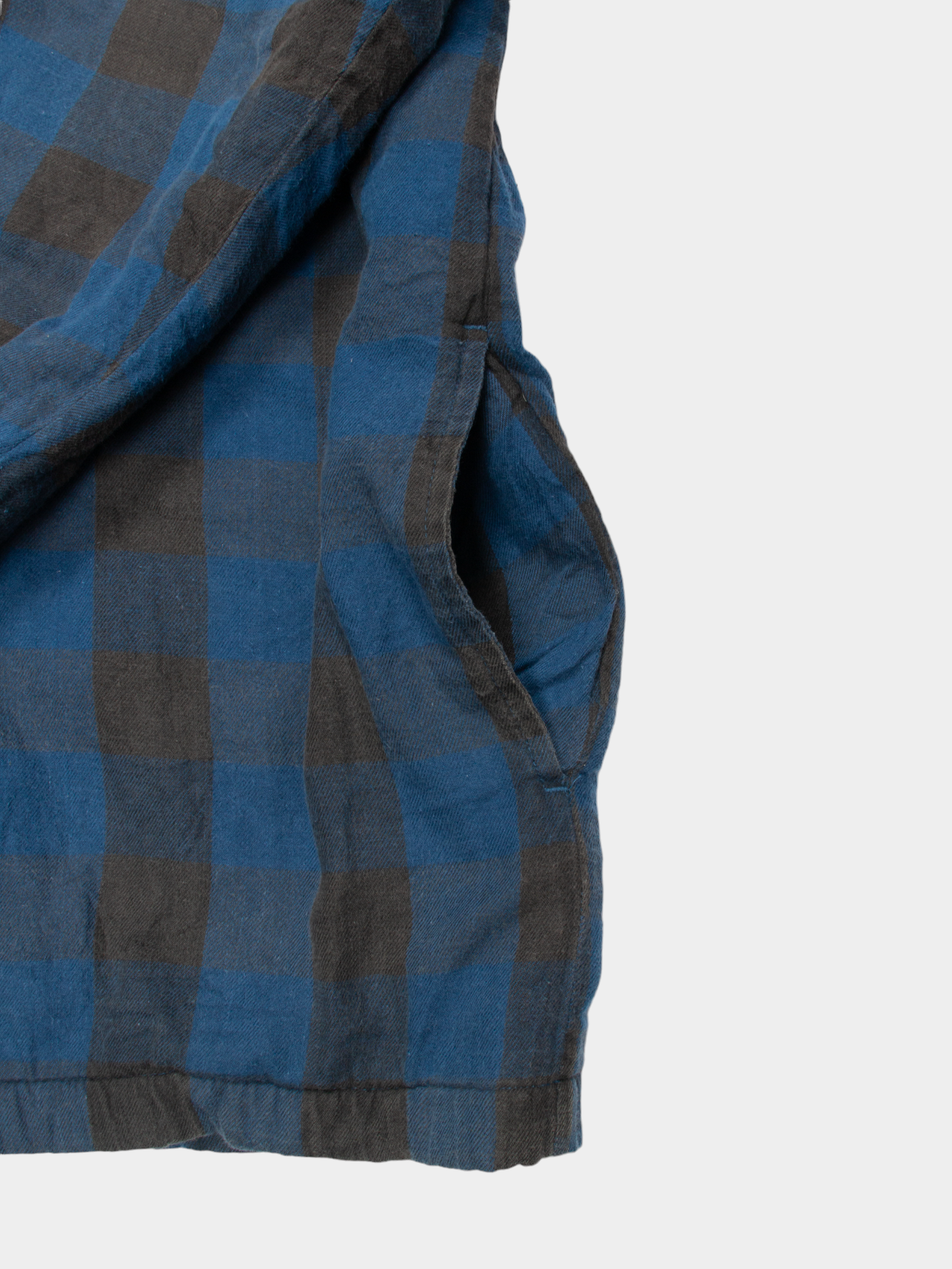 90s David Taylor Blue Black Flannel Shirt Lined XXL - The Thrift