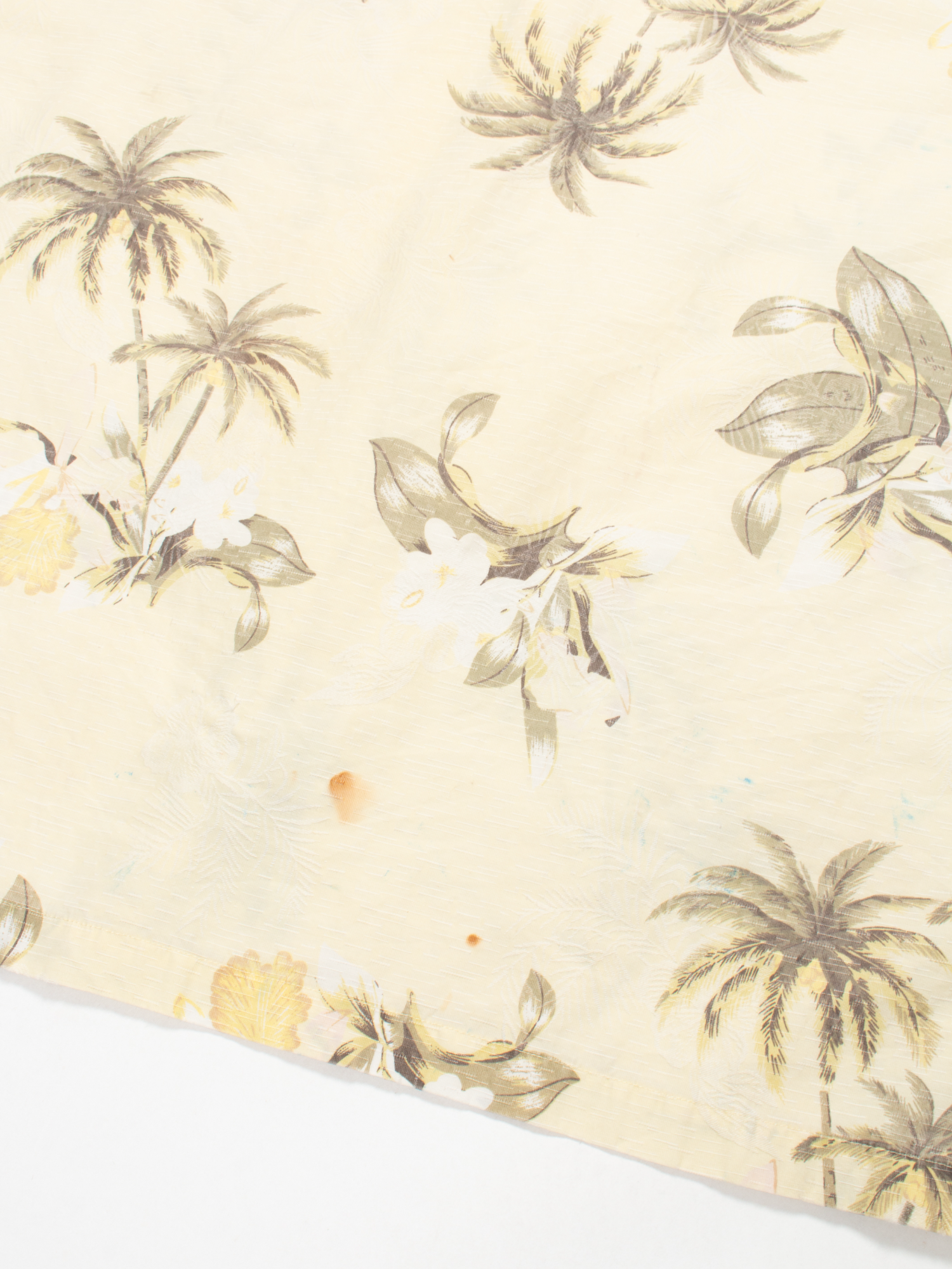 00s Faded Glory Yellow Floral Hawaiian Shirt L - The Thrift