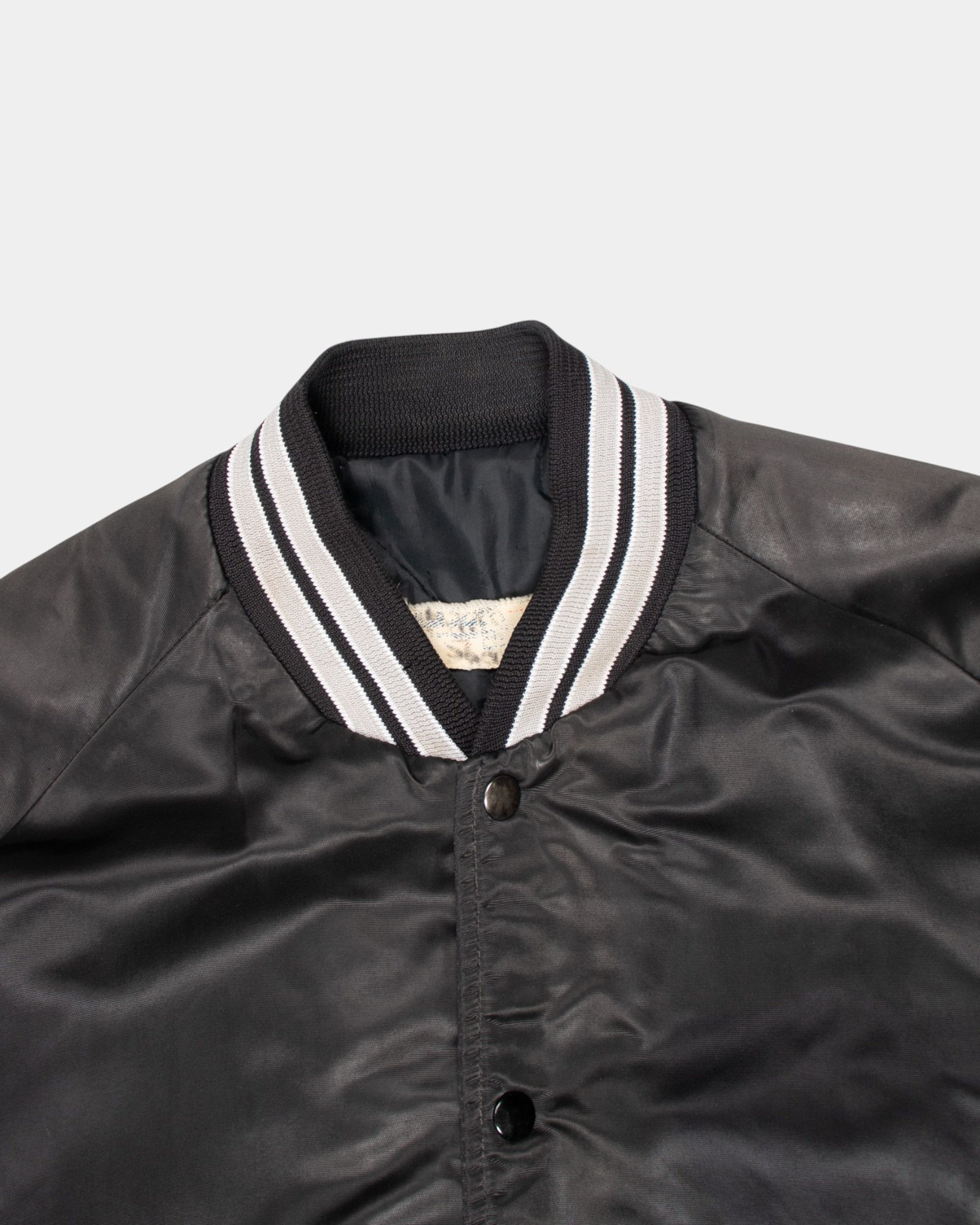 Vintage Raiders Black Varsity Jacket L - The Thrift