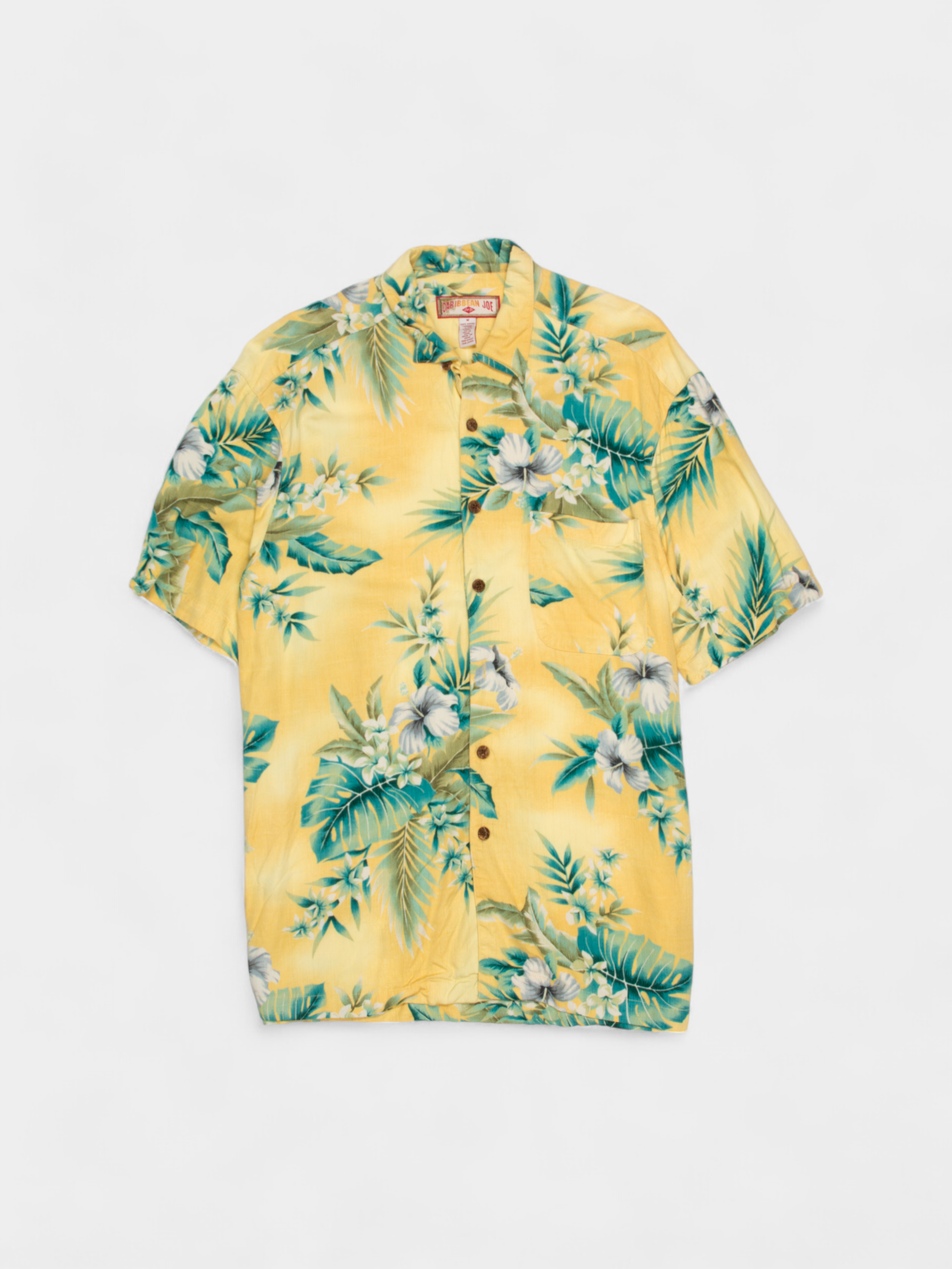 90s Reyn Spooner Yellow Floral Hawaiian Shirt M - The Thrift