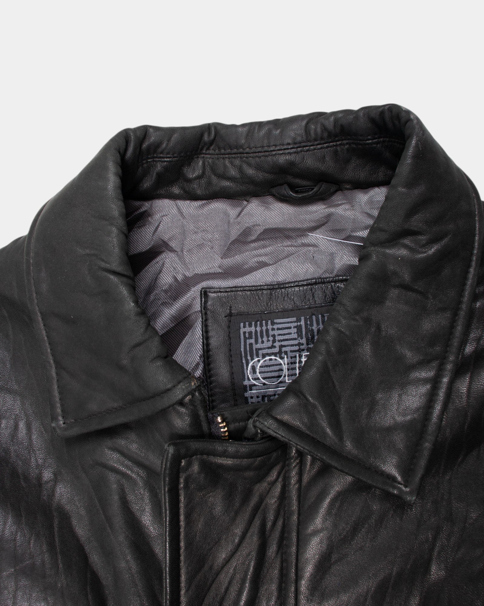 Vintage Collection Black Leather Jacket L - The Thrift