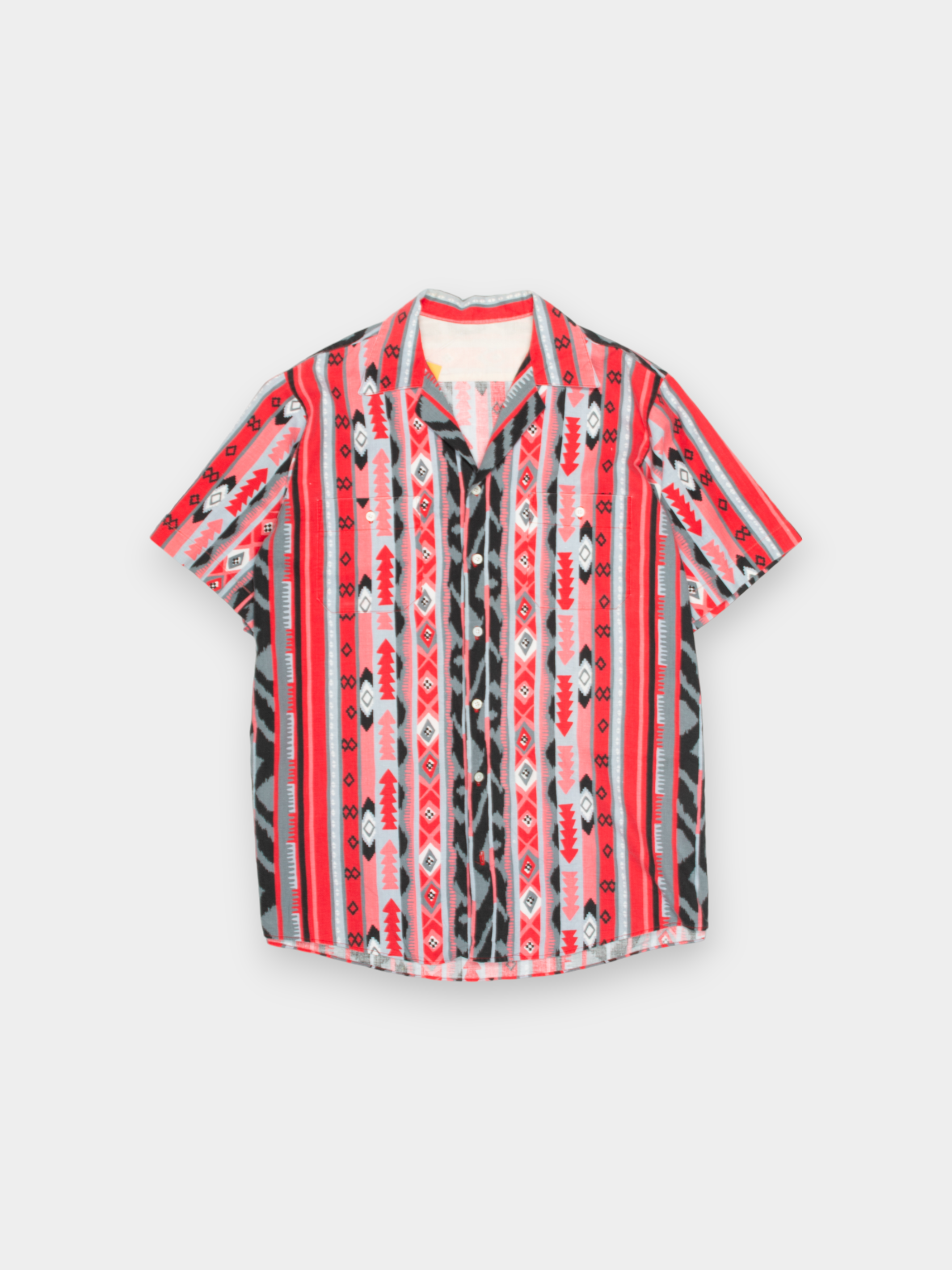 90s Unbranded Red Patterned Western Shirt L - The Thrift