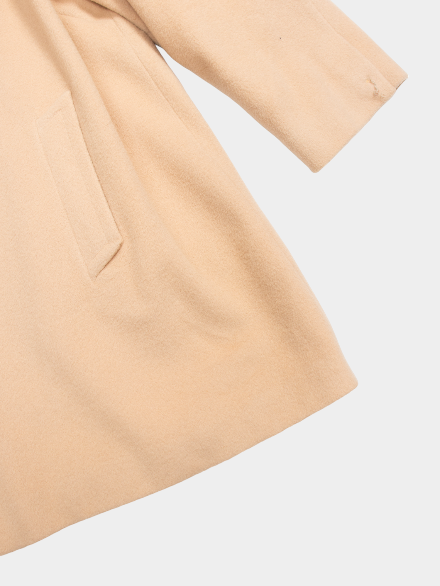 80s Admyra Beige Cashmere Wool Coat XL - The Thrift