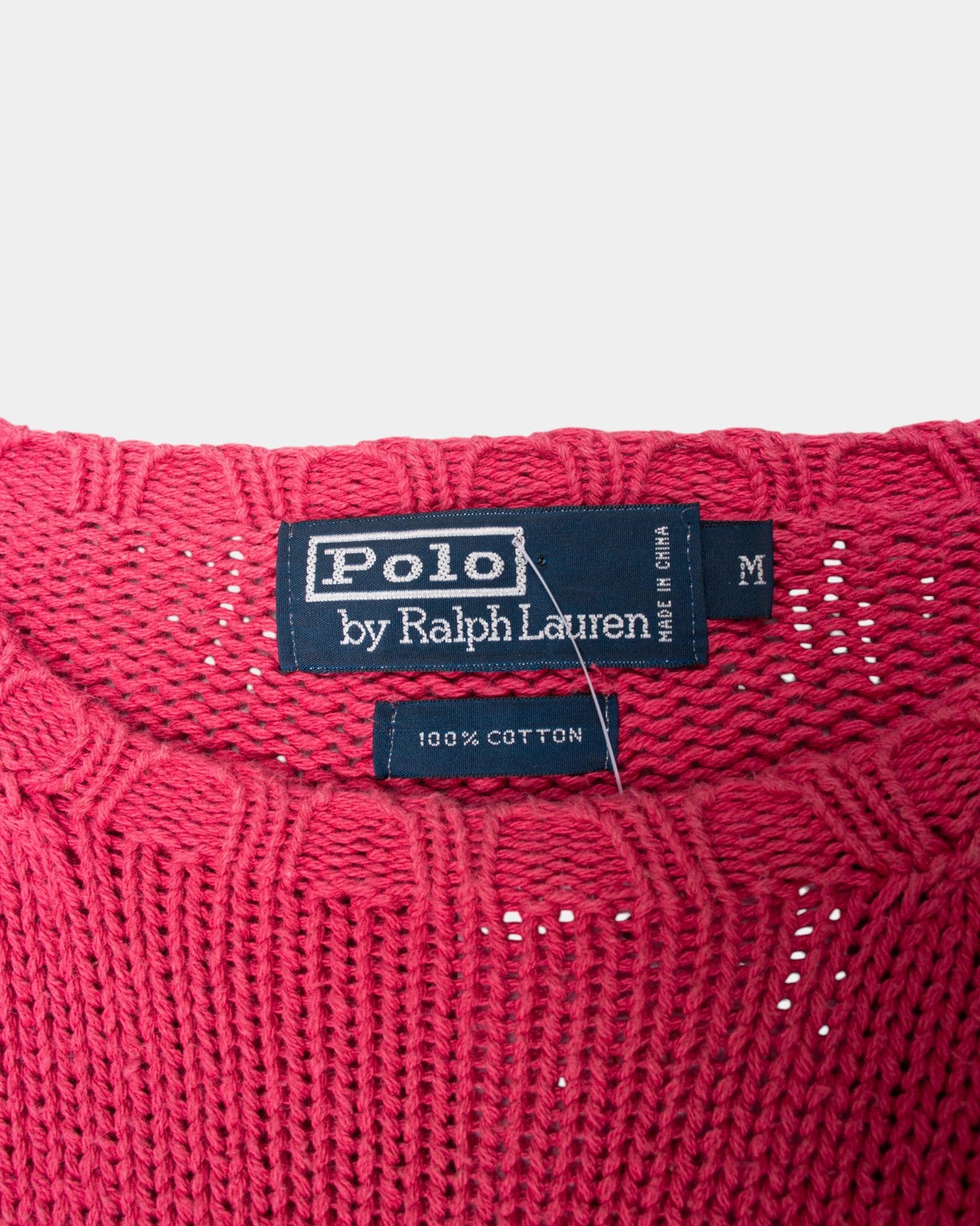 Polo Ralph Lauren Pink Cotton Sweater M - The Thrift