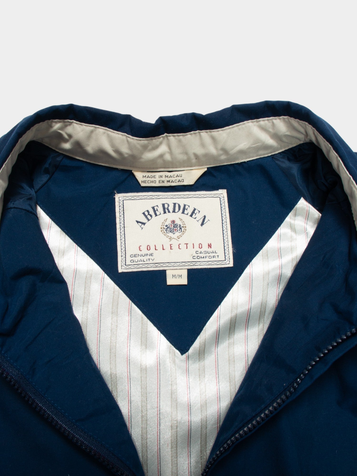 90s Aberdeen Navy Casual Polyester Jacket M - The Thrift